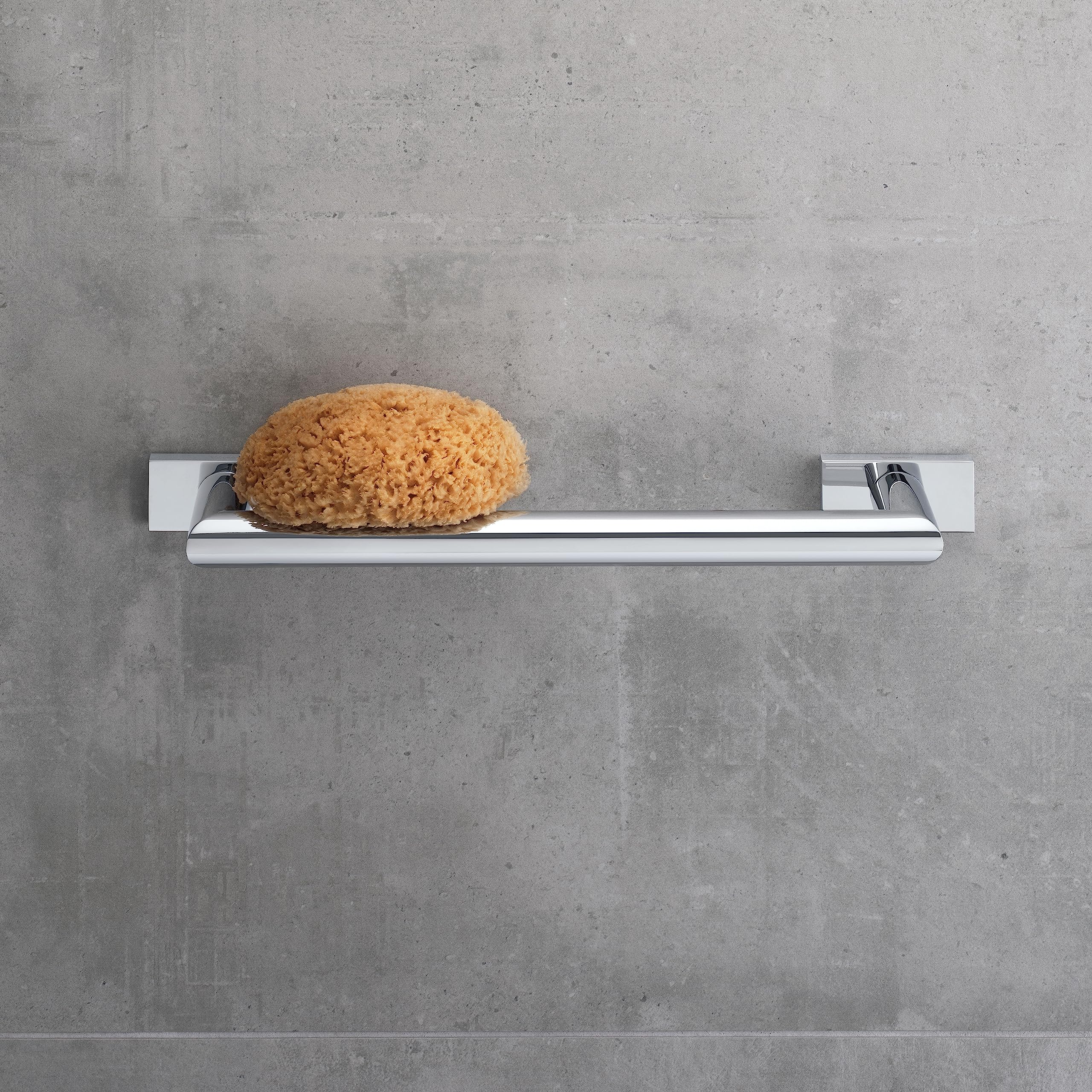 Duravit Wannengriff Karree, Haltegriff Bad auch als Handtuchhalter, Badewannengriff, Duschgriff, Sicherheitsgriff, 30 cm Länge, Chrom