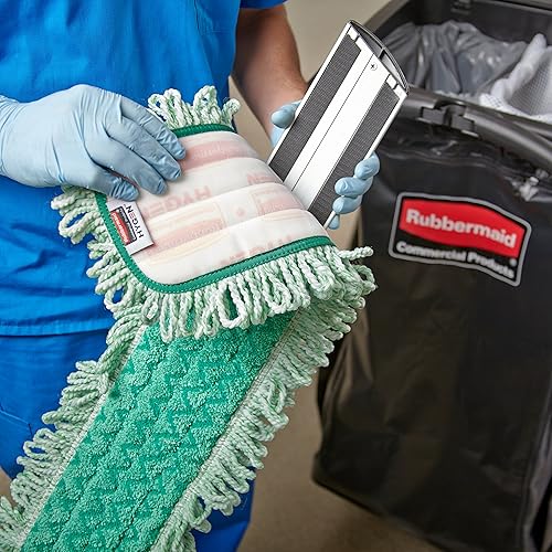 Miniatura 6 de Rubbermaid Commercial Hygen: Mopa de marco de conexión rápida, color amarillo, FGQ55000YL00, 60", Amarillo, 1