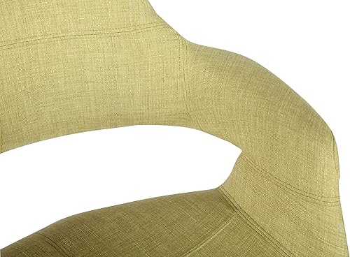 Miniatura 7 de Armen Living Silla de comedor Phoebe en tela verde y acabado de madera de nogal