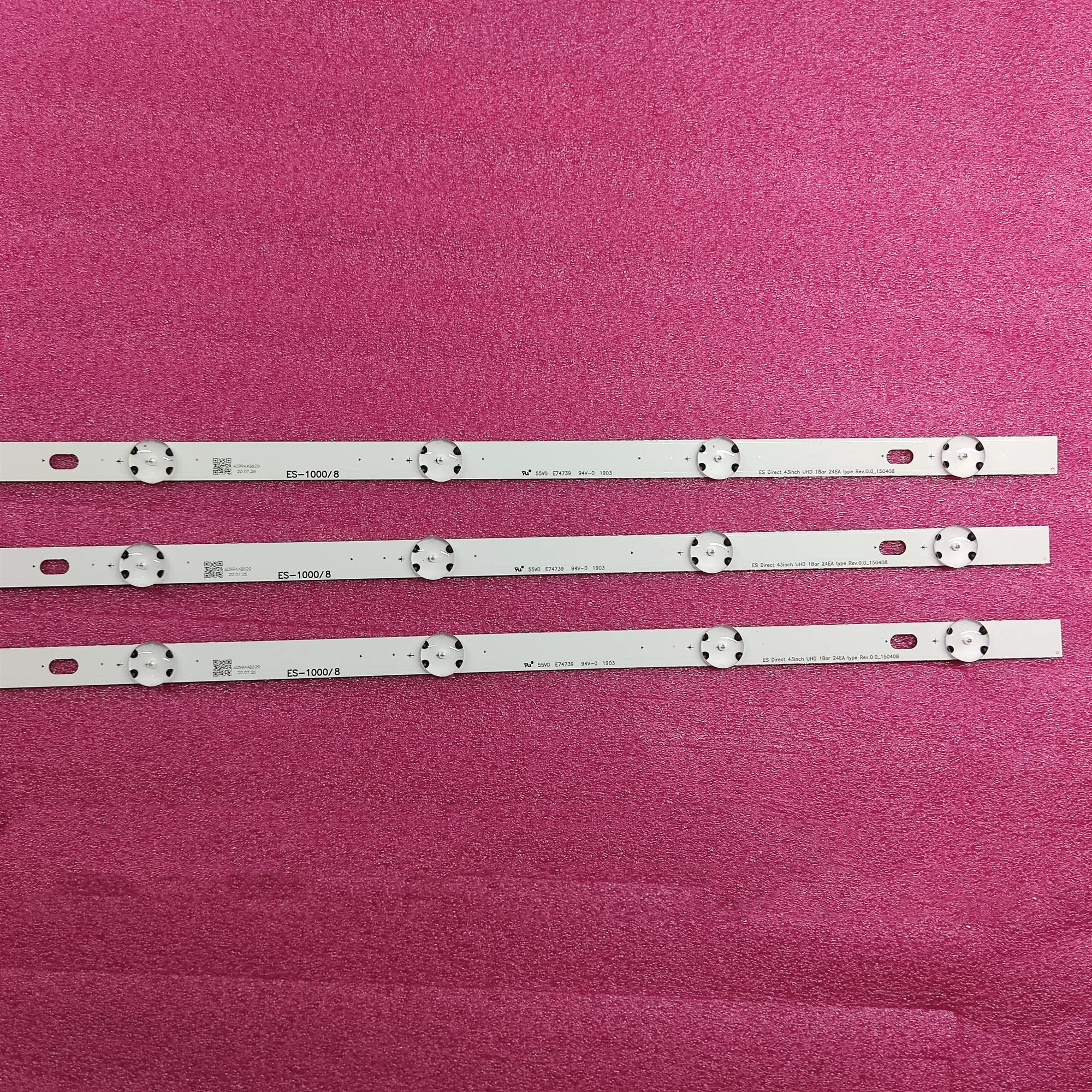 3 LED PCS Striscia di retroilluminazione for LG 43UH603V 43UH610V 43UH640V 43UF6407 43LH604V 43UH603V 43UH620V 43UH610A 43LH5700 43LH60_FHD_A Facile da installare