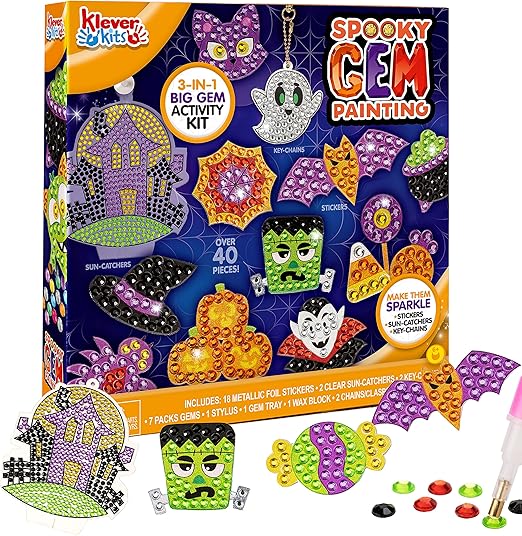 Klever Kits Halloween Big Gem Diamond Painting Kit, Create Your Own