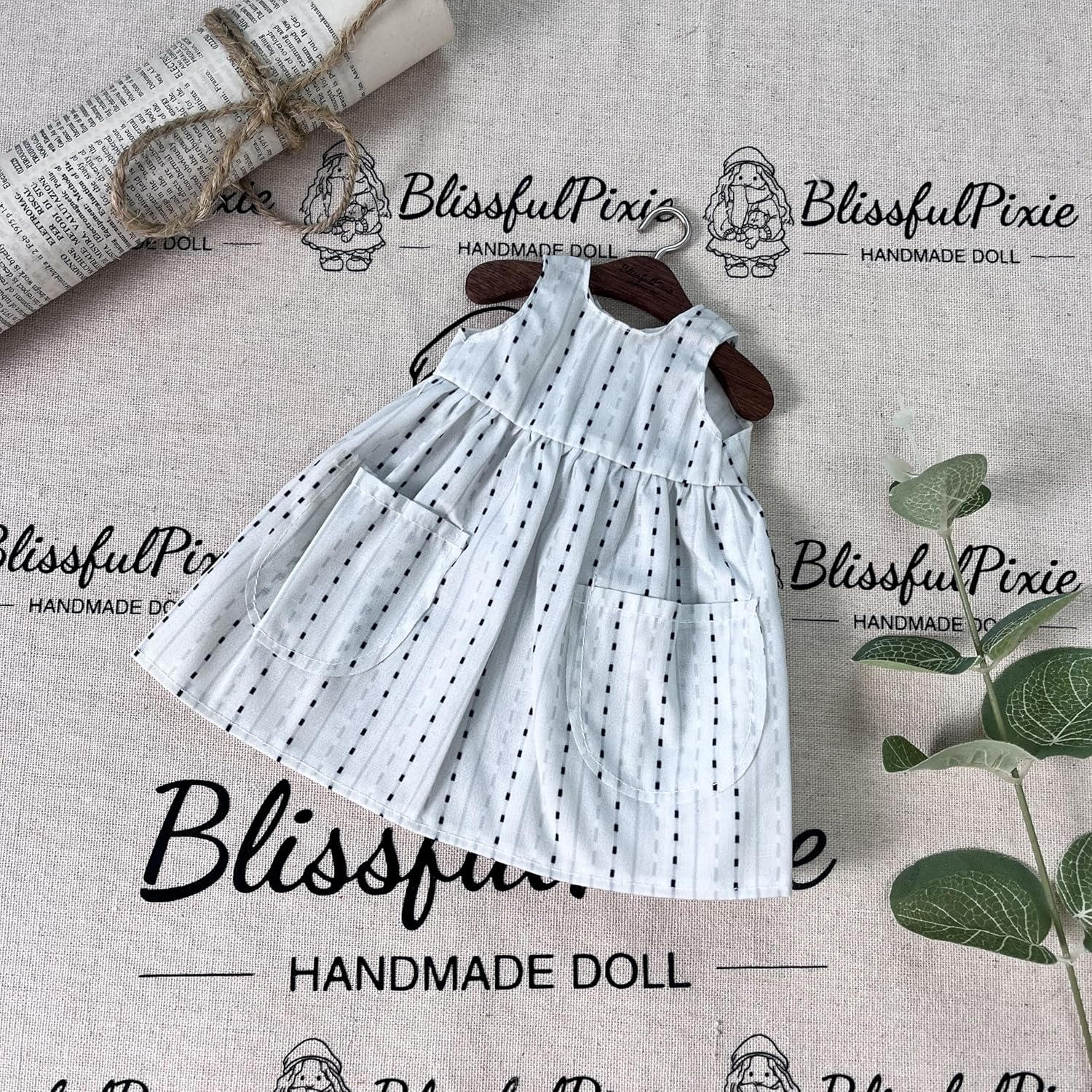 BlissfulPixie Handmade Waldorf Doll Clothes 12 inch Clothing Set with Pretty Box Girl Christmas Birthday Present-Dorothy's Clothes Accessories