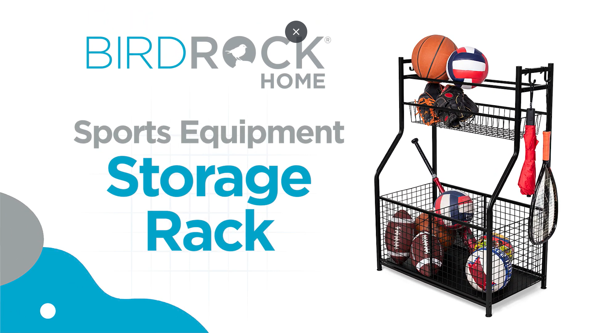 HAVeFUN GARAGE PRODUCTS 「one over f.un」 Amazon.com: BIRDROCK HOME Sports Equipment Ball Organizer 43