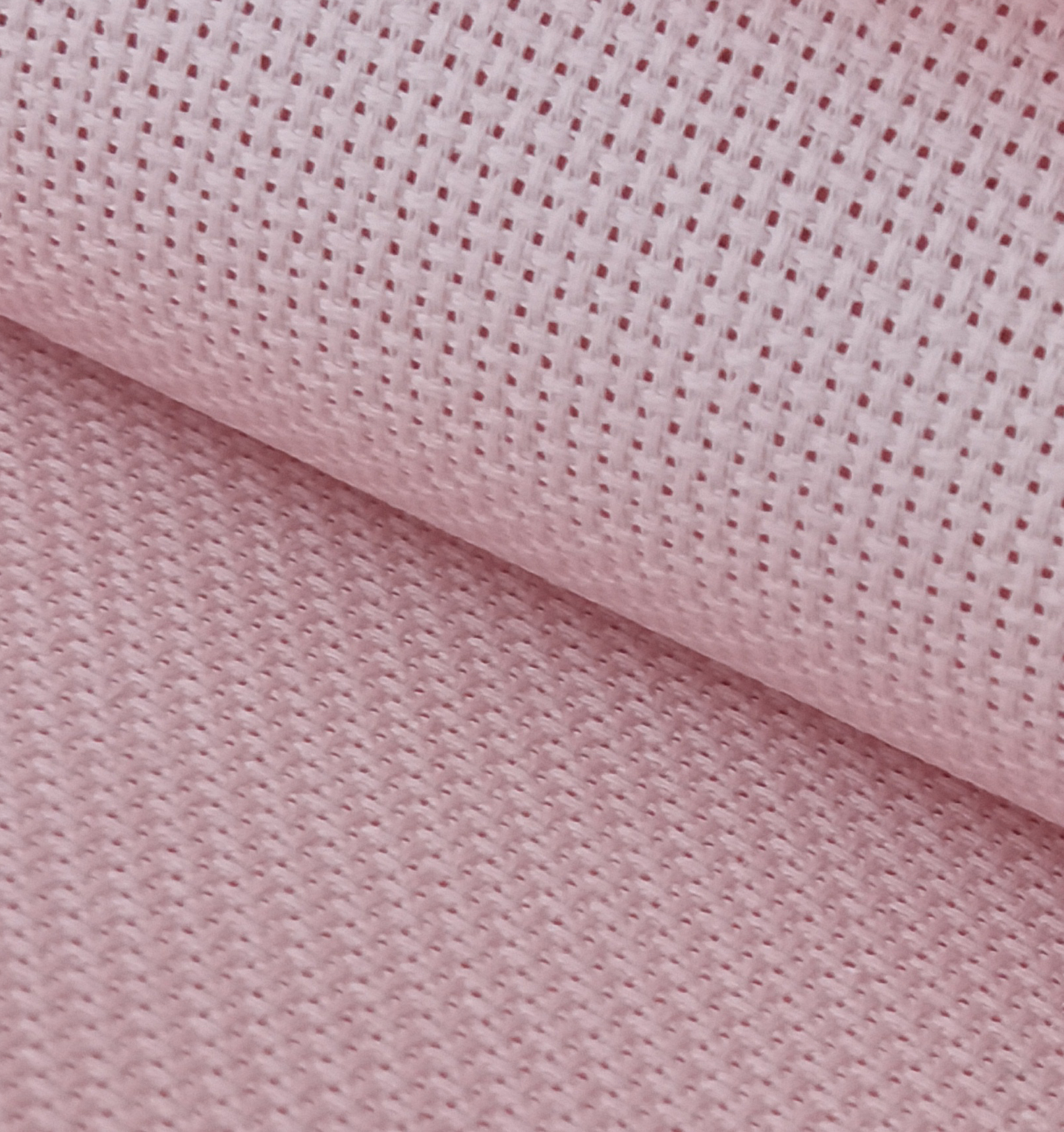 Image of 19 inch x 28 inch 14CT Counted Cotton Aida Cloth Cross Stitch Fabric (Pink)
