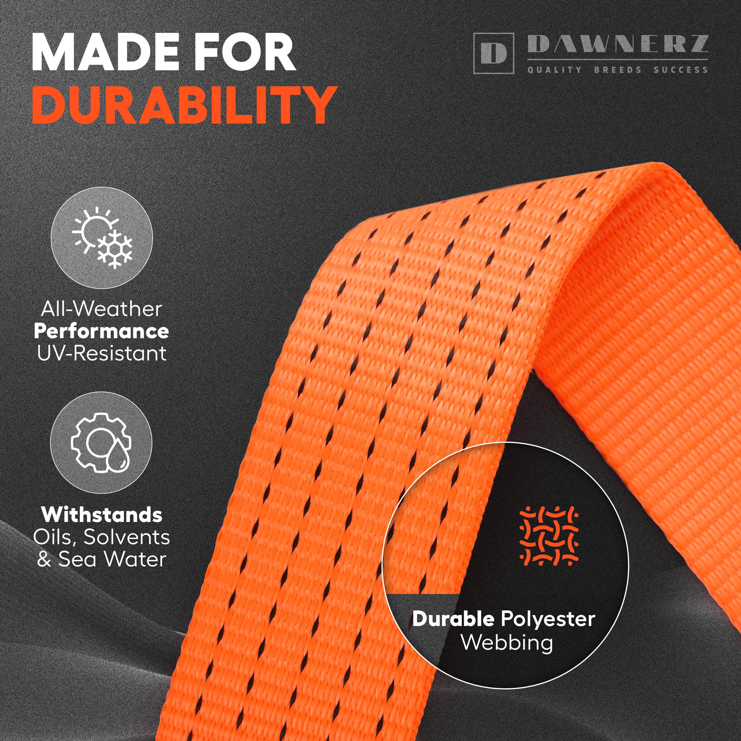 Endless Ratchet Strap 40ft X 2in – Heavy Duty Tie-Down With 11,000 Lb Breaking Strength, For