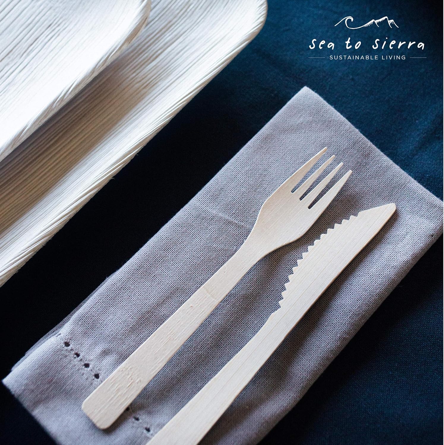 Uр Tо 40% оƒƒ Disposable Palm Leaf Plates With Wood Forks & Knives (Square 10” - 25 Pack) - LARGE Compostable Eco-Friendly Entree Party Plates, Bamboo Style With Cutlery, For Weddings, Baby Showers - Sea To Sierra Amаzоn Crаzу 🔥 Dеаlѕ Disposable Palm Leaf Plates With Wood Forks & Knives (Square 10” - 25 Pack) - LARGE Compostable Eco-Friendly Entree Party Plates, Bamboo Style With Cutlery, For Weddings, Baby Showers - Sea To Sierra