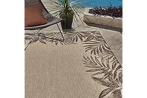 Palm Tree Chic Woven Rug for Homes and Gardens