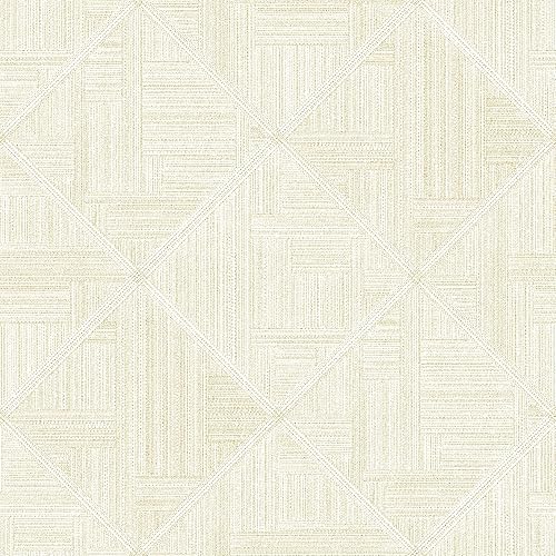 Papel pintado geométrico amarillo de Cade disponible en Yaxa Peru