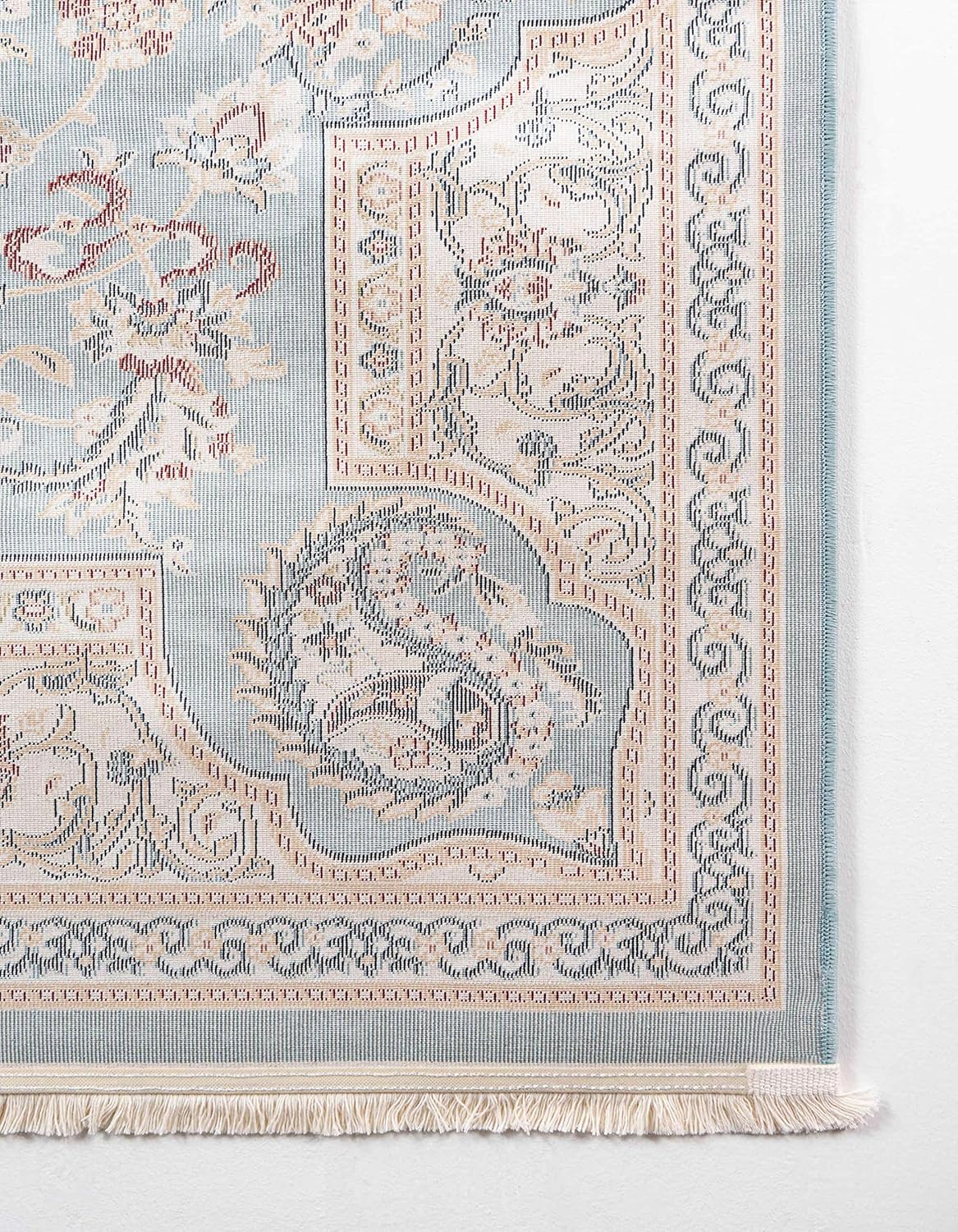 Unique Loom Narenj Collection Classic Traditional Medallion Design Area Rug, 10 ft x 13 ft, Blue/Tan