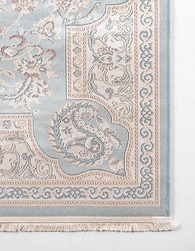 Miniatura 8 de Unique Loom Narenj Collection - Alfombra clásica con diseño de medallón, 3 x 5 pies, color azulbronceado