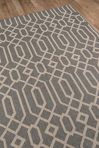 Miniatura 9 de Momeni BAJA0BAJ-3CHR860D, baja Colección, 8'6" x 13', Carbón vegetal, Polipropileno, Azul marino