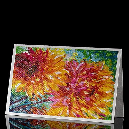 Original Hand Painted Greeting Card, Flowers
