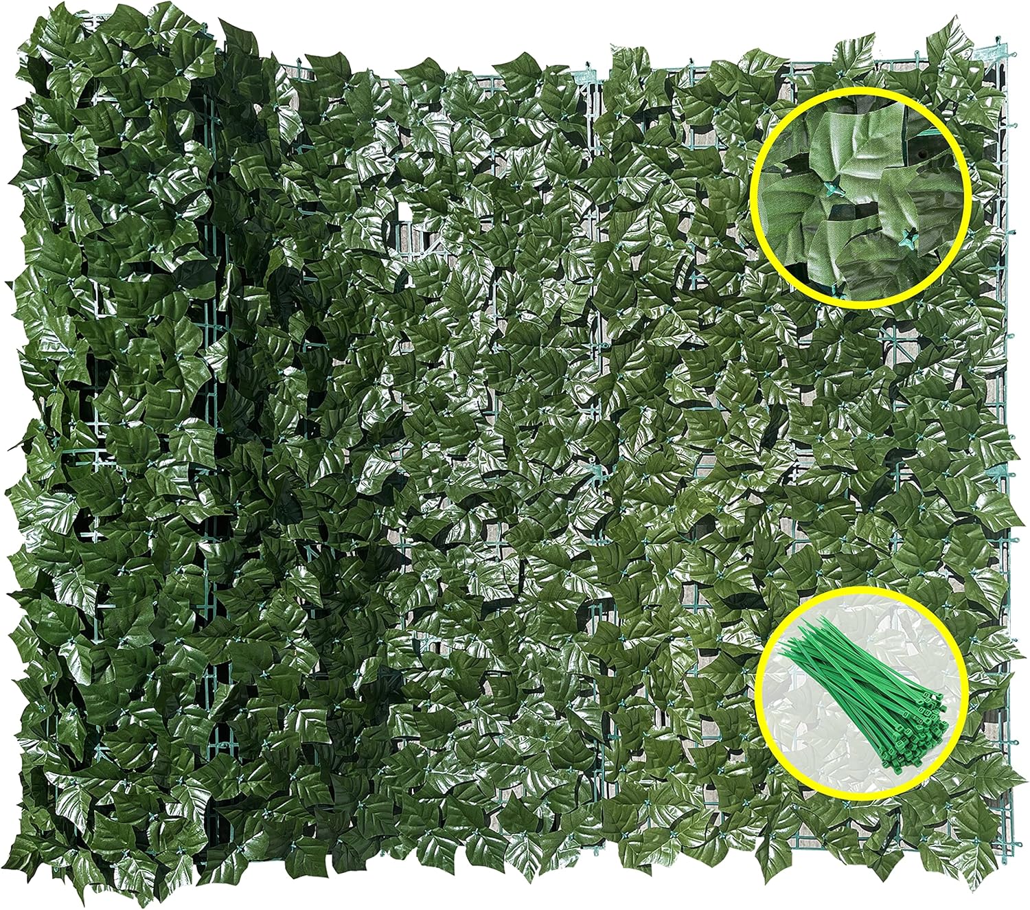 Artificial Ivy Balcony Privacy Screen, UV Coated Faux Ivy Privacy Fence Screen - Expandable Fake Ivy Fence - Ivy Fence Privacy Screen, Artificial Ivy Privacy Fence, Patio Decor For Fences Up To 4 Feet