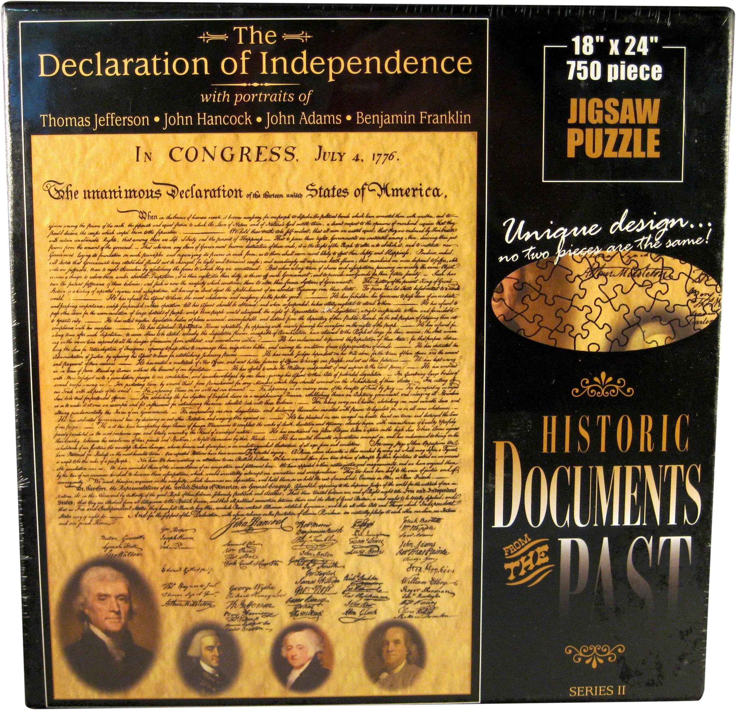 The Declaration of Independence Jigsaw Puzzle, 750-Piece