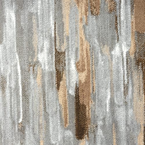 Miniatura 6 de Abani Rugs - Alfombra abstracta contemporánea gris y marrón, estilo contemporáneo, colección Porto, hecha en Turquía, comodidad y construcción