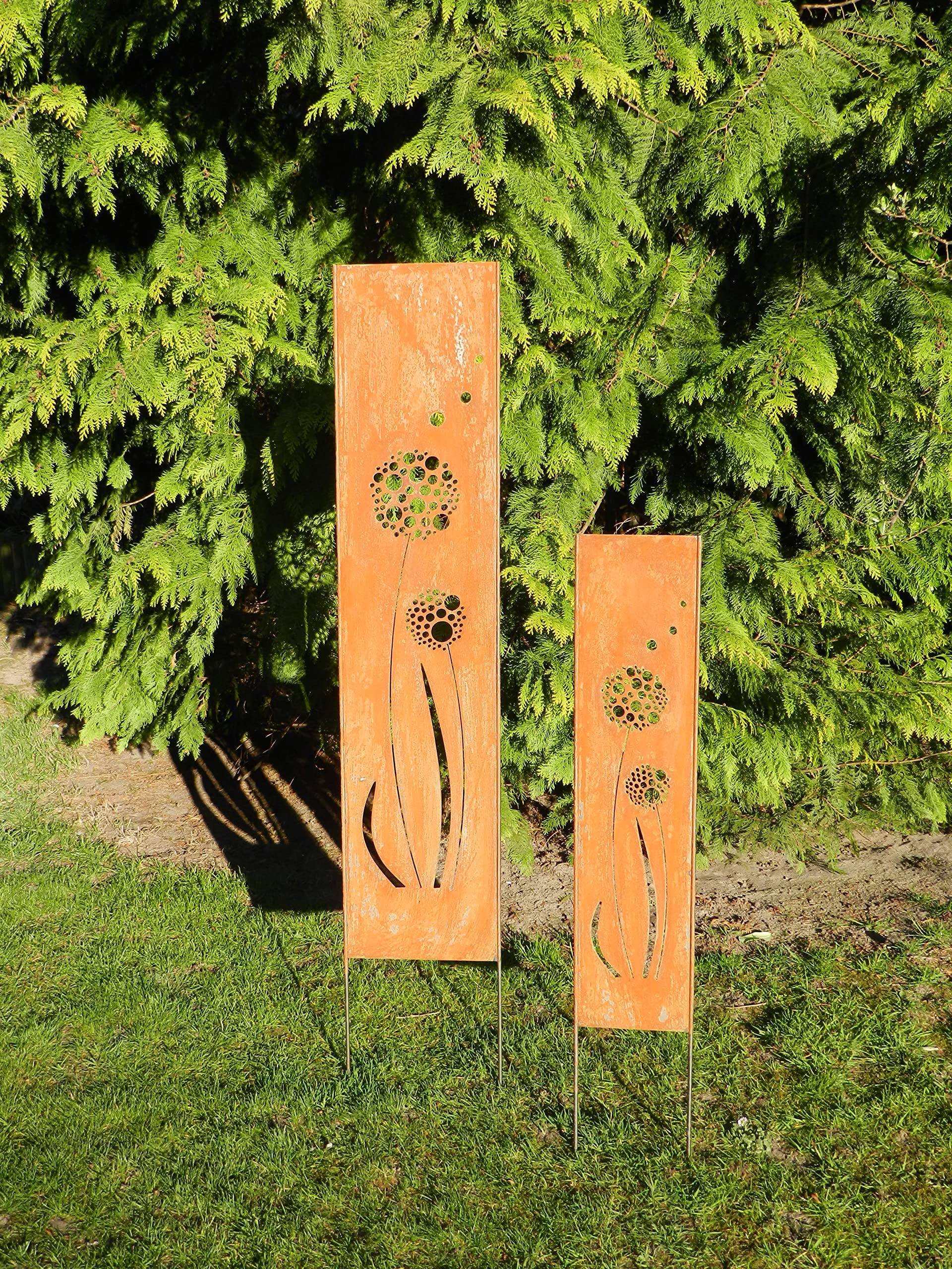 Cartello da parete in ruggine pregiata, decorazione da giardino, pannello ruggine, primavera, estate, idea regalo, giardino, protezione da sguardi indiscreti