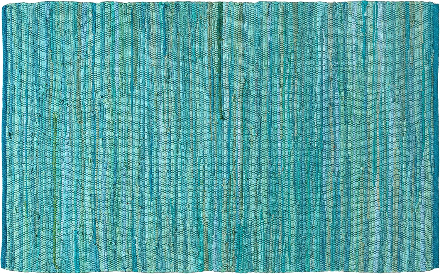 100 Cotton Rag Rug 3x5' Multicolor Chindi Rug Hand Woven