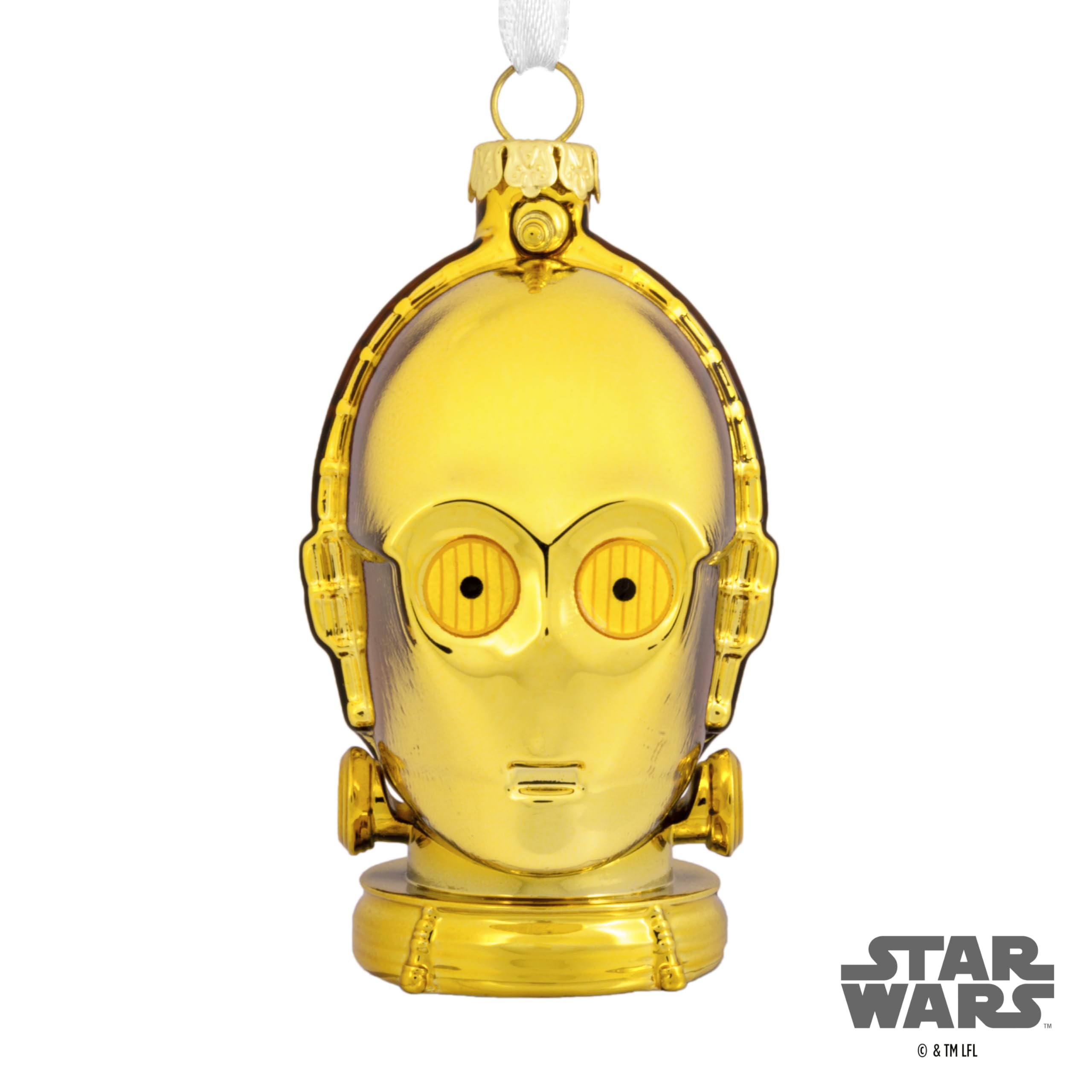 Amazon.com: Hallmark Star Wars C-3PO Helmet Blown Glass Christmas