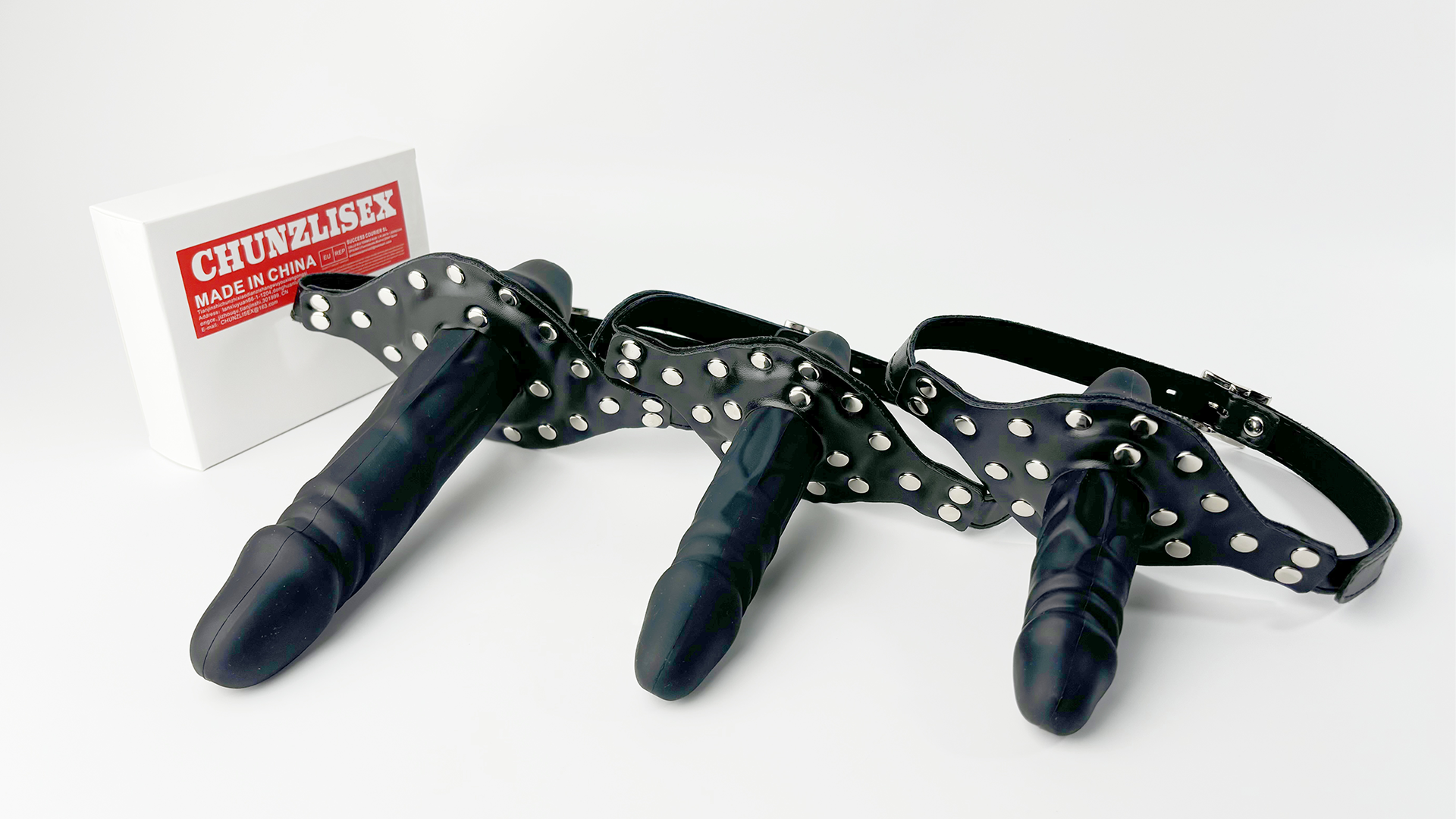 Masque Hood Avec Dildo Bouche Gag Amovible - Jouet Adulte Pour Couple Et Jeux De Rôle Esclave