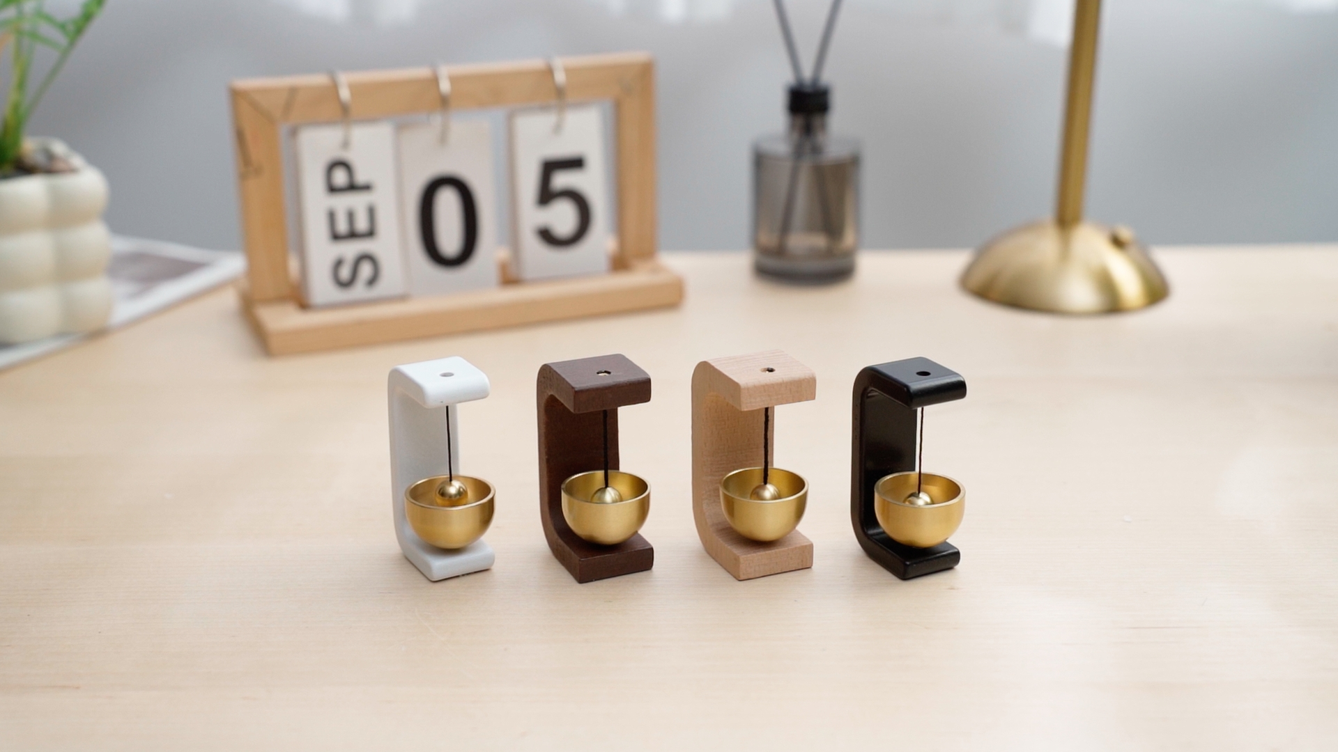 Amazon.com : Zonon 2 Pcs Magnetic Wooden Wind Chime Doorbell