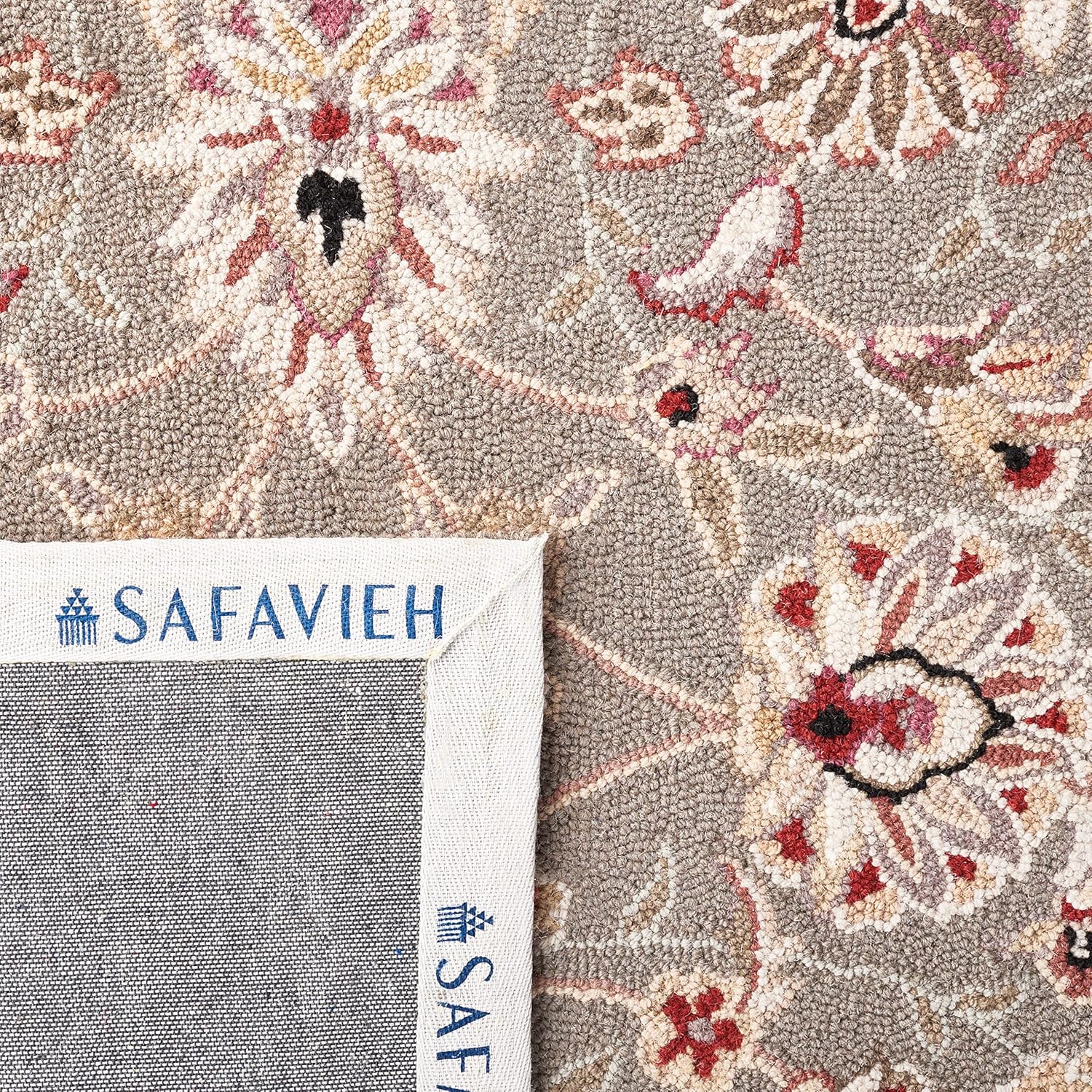 SAFAVIEH Chelsea Collection Accent Rug - 3'9" x 5'9", Taupe & Ivory, Hand-Hooked French Country Wool, Ideal for High Traffic Areas in Entryway, Living Room, Bedroom (HK78D)