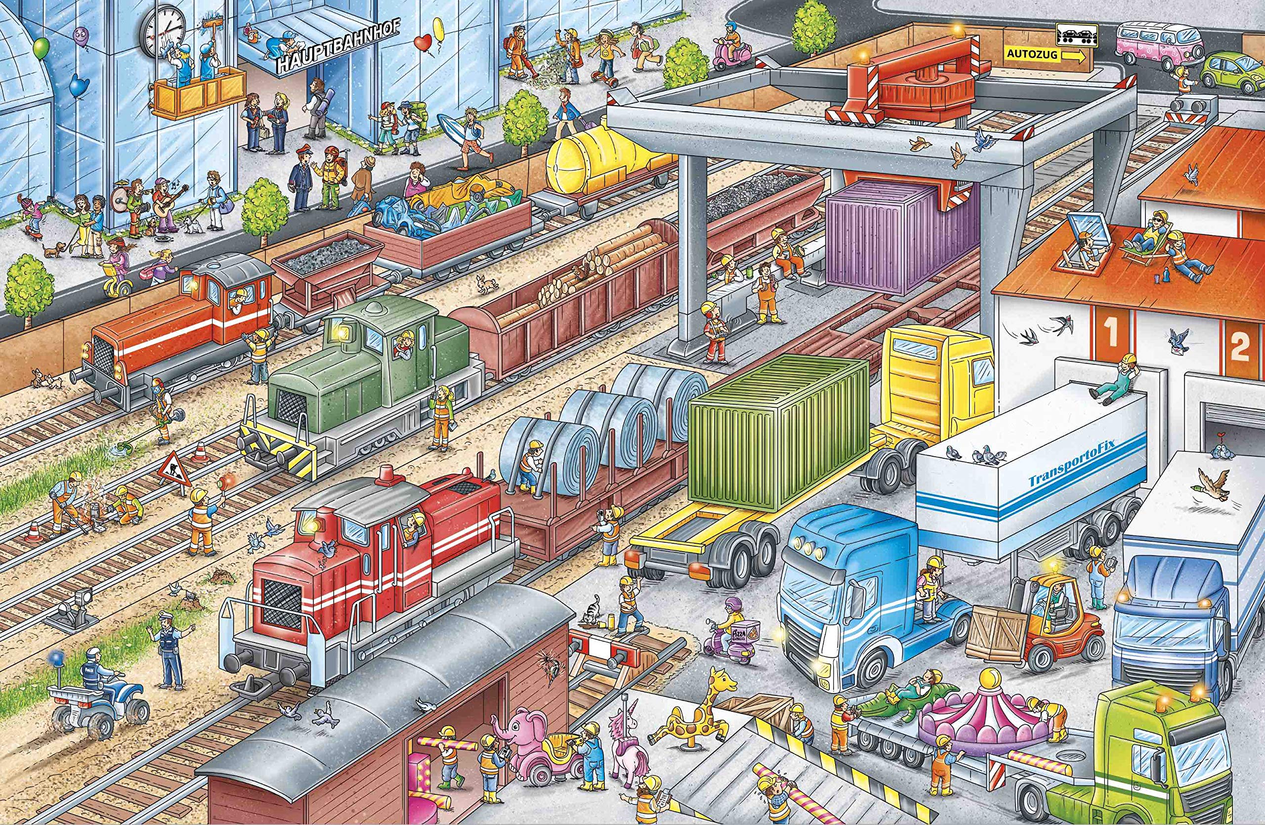 Züge Wimmelbuch: Mein großes Eisenbahn Wimmelbuch ab 3 Jahren