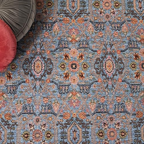 Miniatura 7 de Safavieh Crimson Collection CMS242M - Alfombra tradicional floral oriental que no desprende pelusa para sala de estar comedor dormitorio oficina en