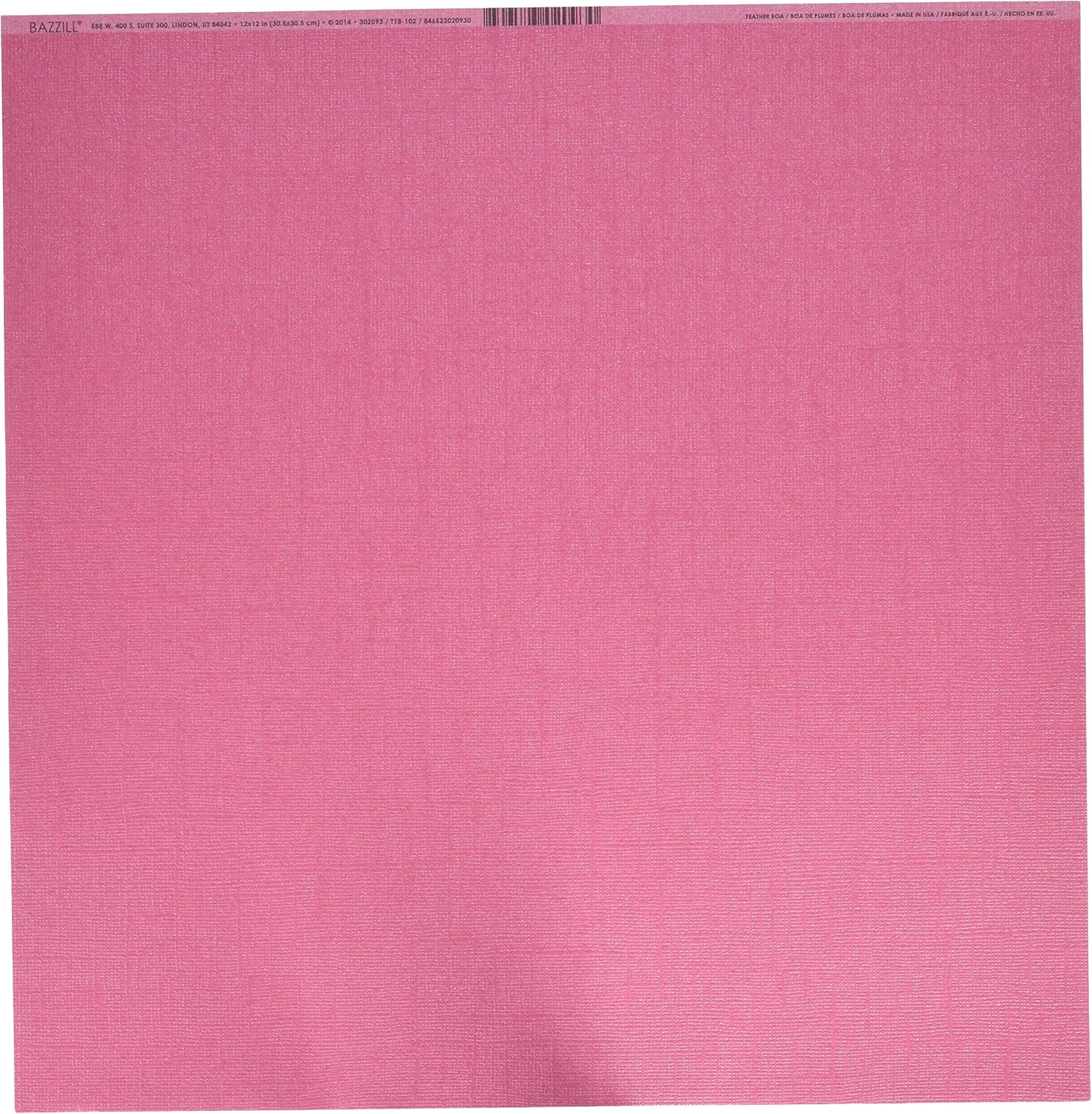 Bazzill Basics Paper 25 Scrapbooking Sheets Bling Feather Boa, Pink TopToy