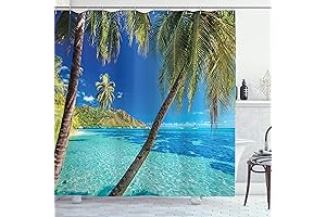 Ambesonne Ocean Shower Curtain: Tropical Paradise for Your Bathroom