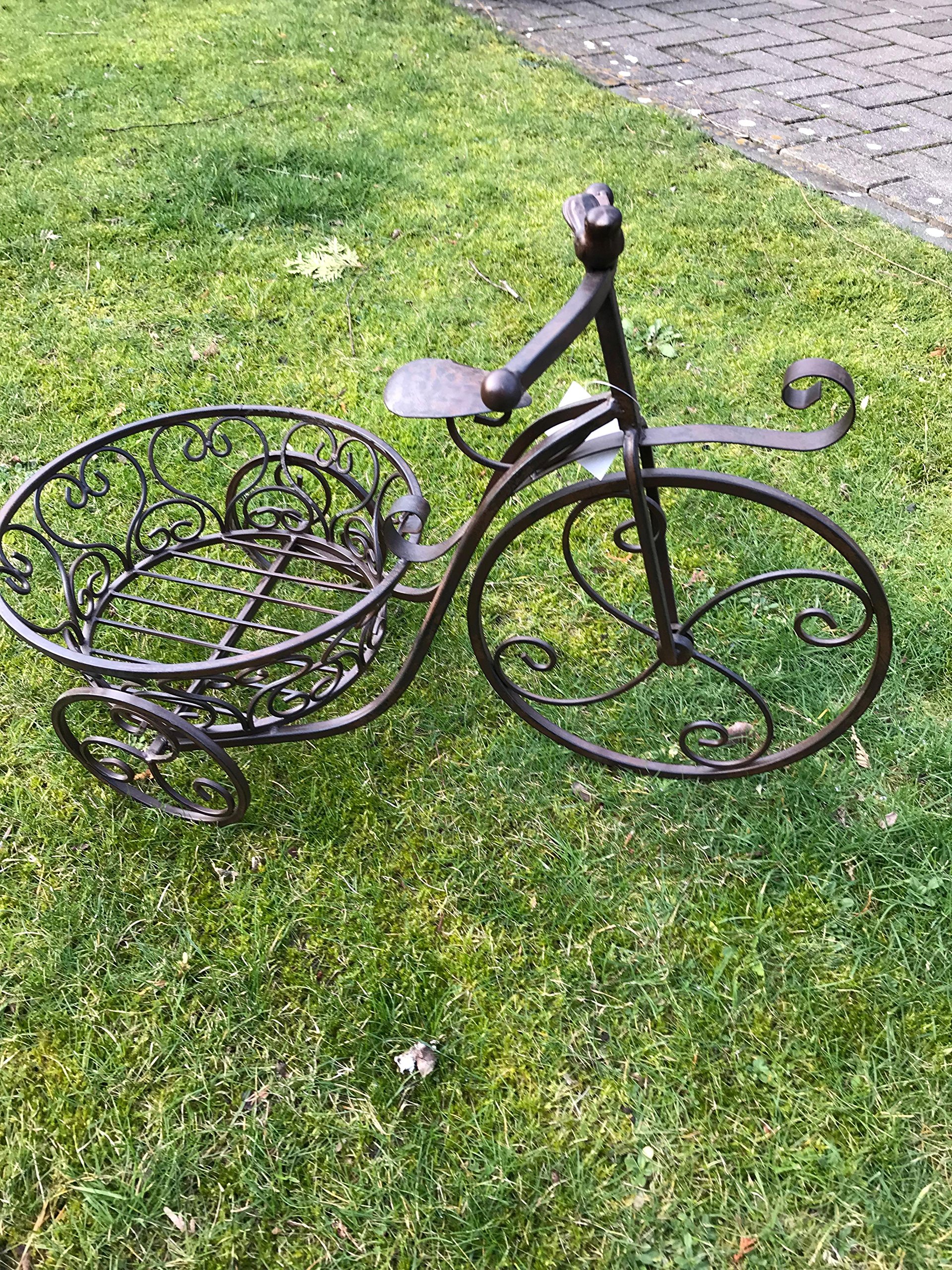Moritz Pflanzfahrrad braun Blumenfahrrad Gartendeko Deko Vintage Metall | Wetterfest, zum Bepflanzen mit Blumen und Kräutern, rustikaler Stil für Balkon, Terrasse und Fensterbank, drinnen wie draußen