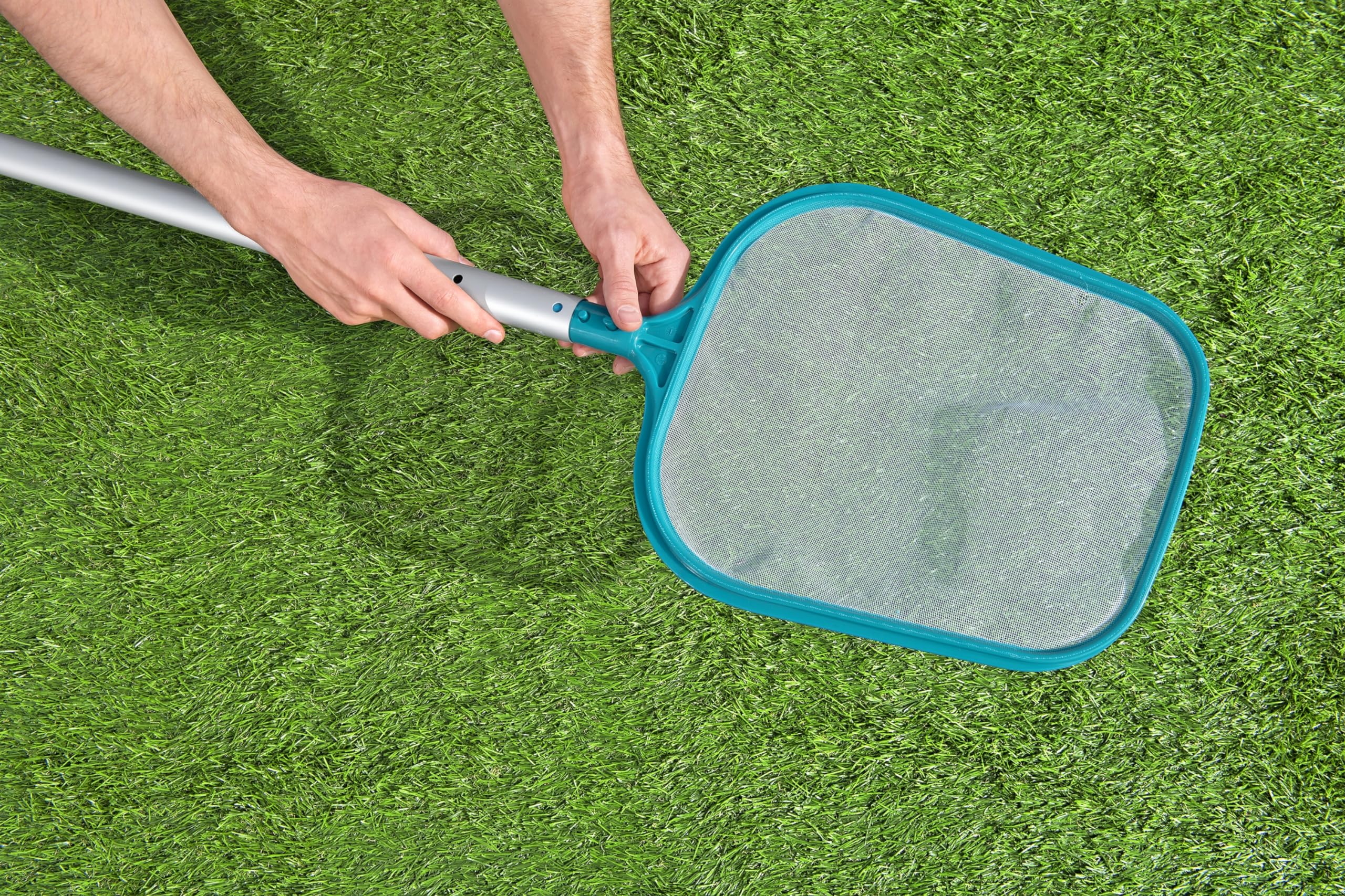 Bestway 58234 Pool - Reinigungsset Vakuum-Sauger und Kescher Blau 280 x 27 x 2.5 cm
