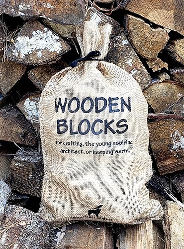 Miniatura 3 de Bloques de madera, 5 libras de madera dura de primera calidad en varios tamaños, natural