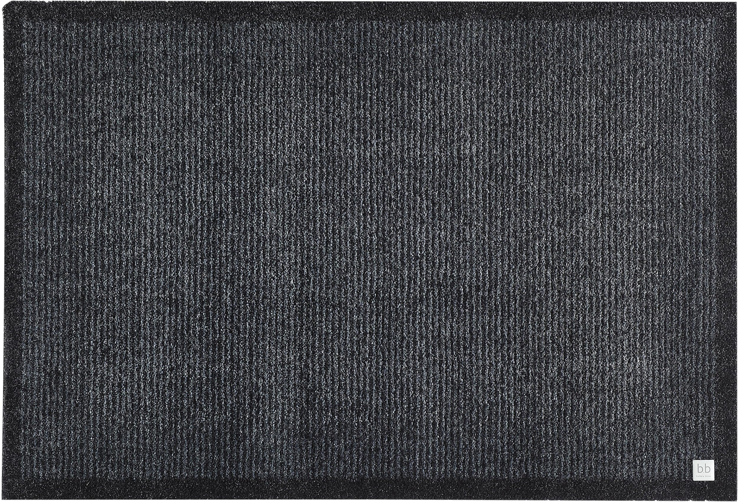 Barbara Becker Fussmatte innen waschbar, moderne Fußmatte für Eingang Tür Terrasse, einfarbige Türmatte , Farbe:Dark Secret, Größe:67 x 110 cm