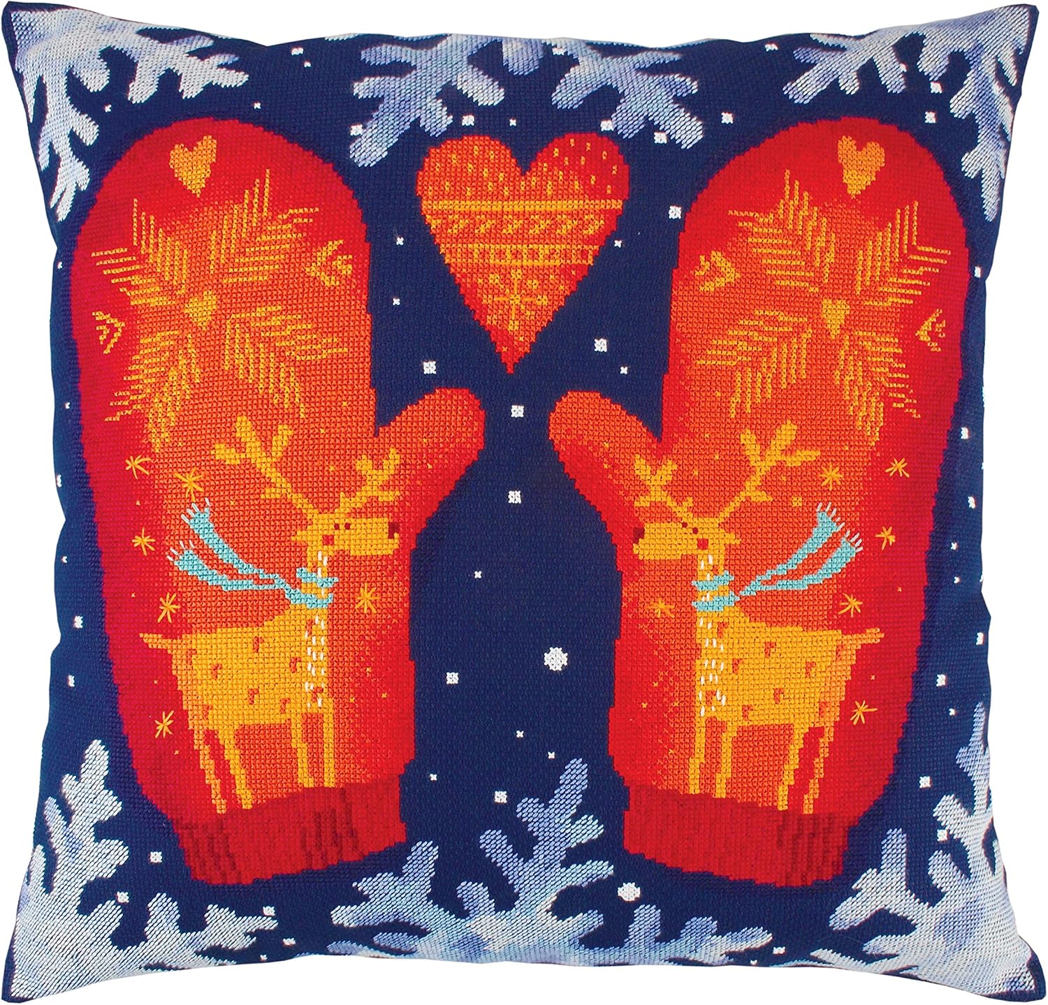 RTO Mittens Counted Cross Stitch Kit-15.75"X15.75" 14 Count