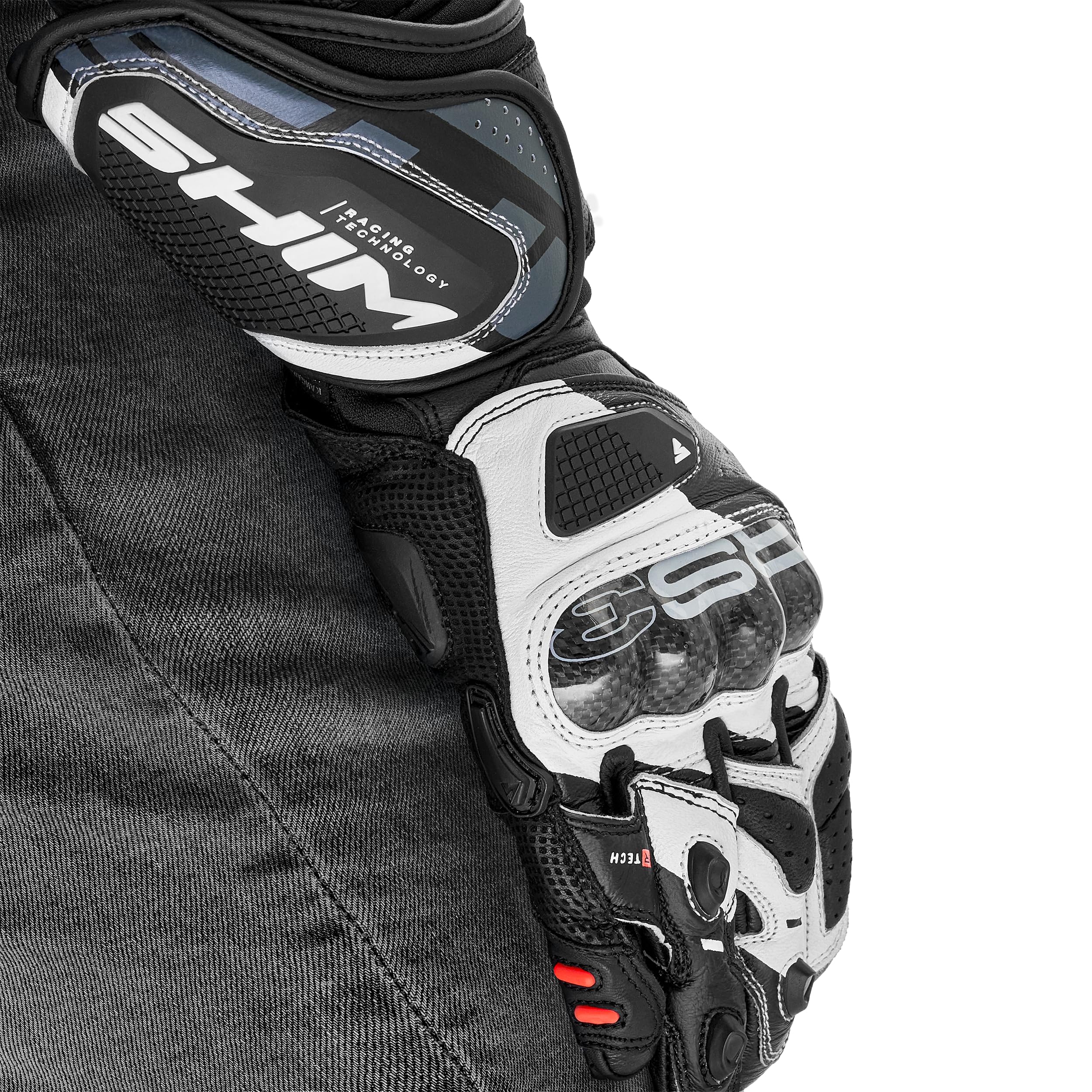 SHIMA RS-3 Motorrad Handschuhe Damen Leder Lange Sommer Motorradhandschuhe Schutz Touchscreen Touren Lederhandschuhe Motorcycle Belüftet Verstärkt Scheibenwischer (Damen, Rosa, XS)