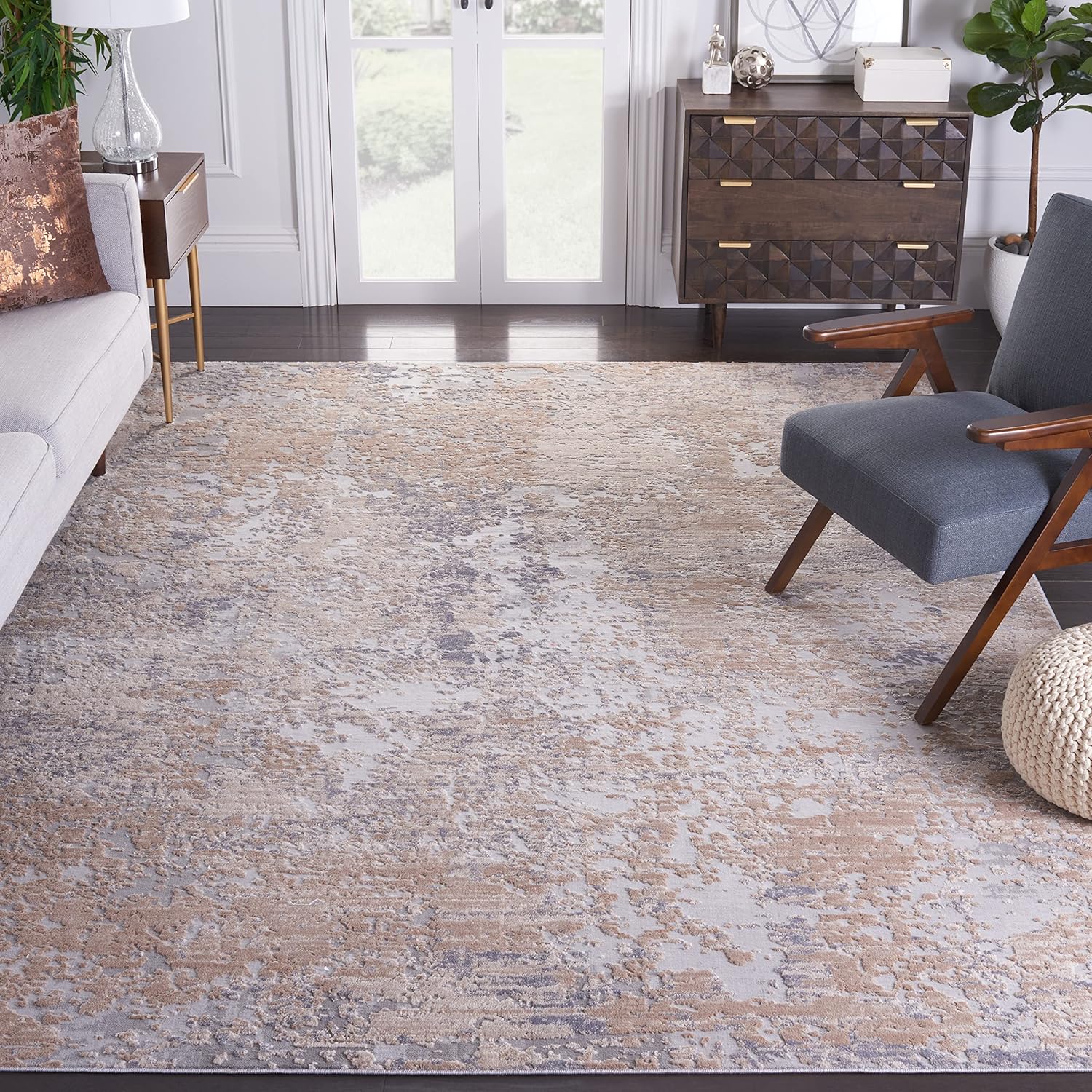 Safavieh INV434F-8 Rug 8' x 10' Grey/Cream