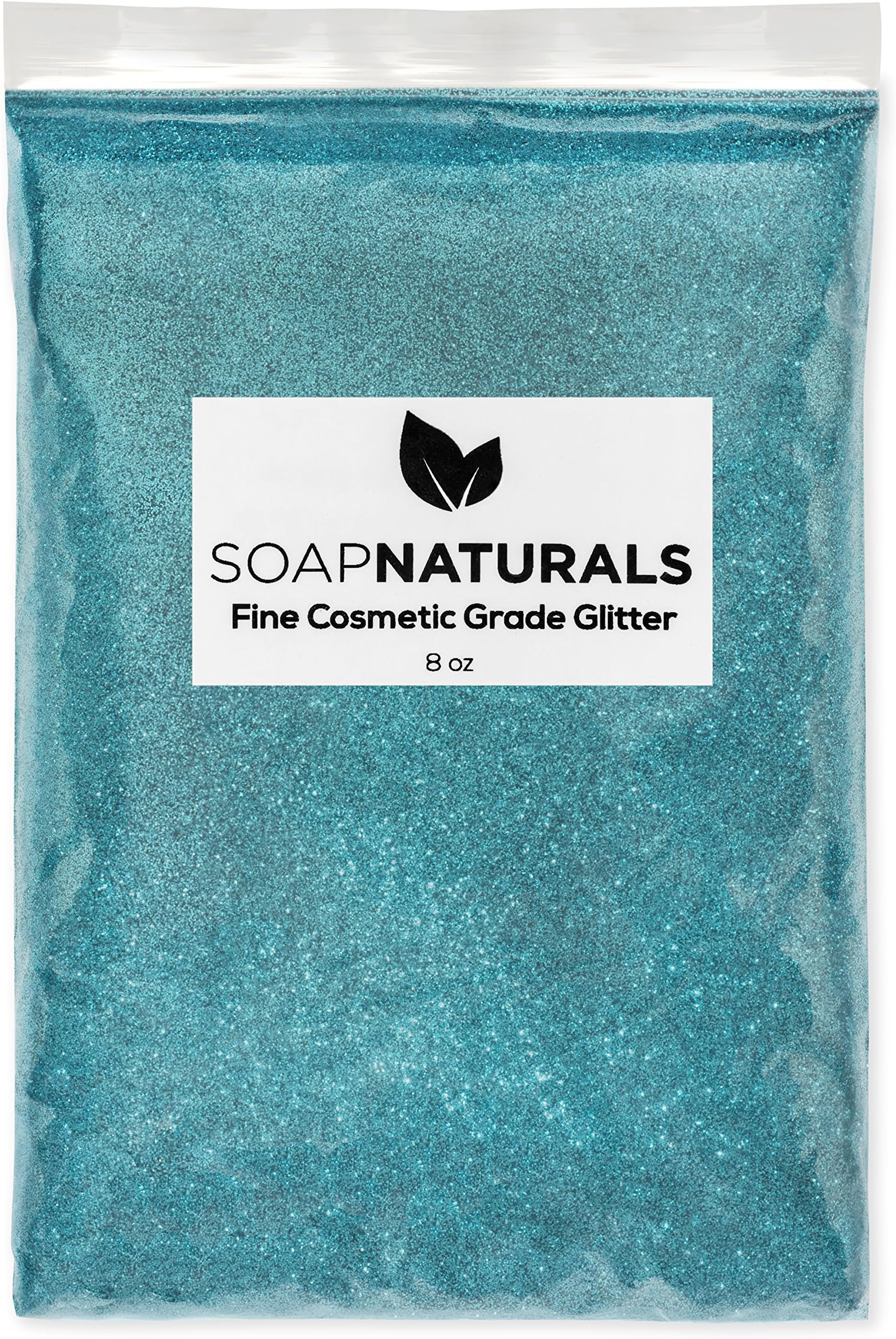 SoapNaturals Cosmetic Grade Glitter for Bath Bombs - Safe for Skin, Bulk 1/2 Pound 8 Ounce | Medium Fine, Iridescent Shimmer | Wholesale Soap Making Supplies for Cosmetics (Cosmic Blue)