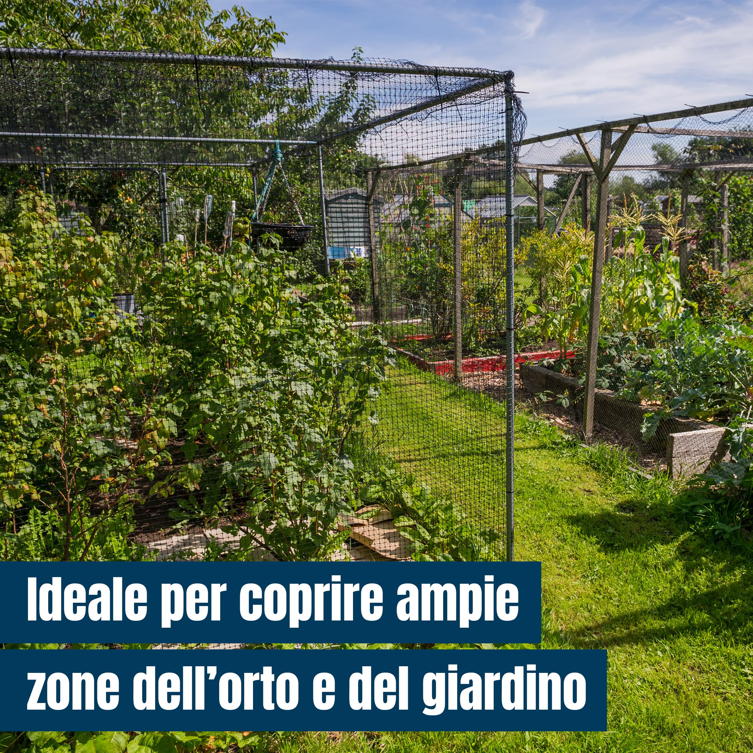 MP Recinzione da Giardino, 2,1x27,4 m, Resistente | Barriera contro Piccioni e Cani, per Pollaio e Voliere