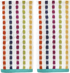 SKL Home by Saturday Knight Ltd. Good Vibes Hand Towel, Multi, Small (2-Pack)