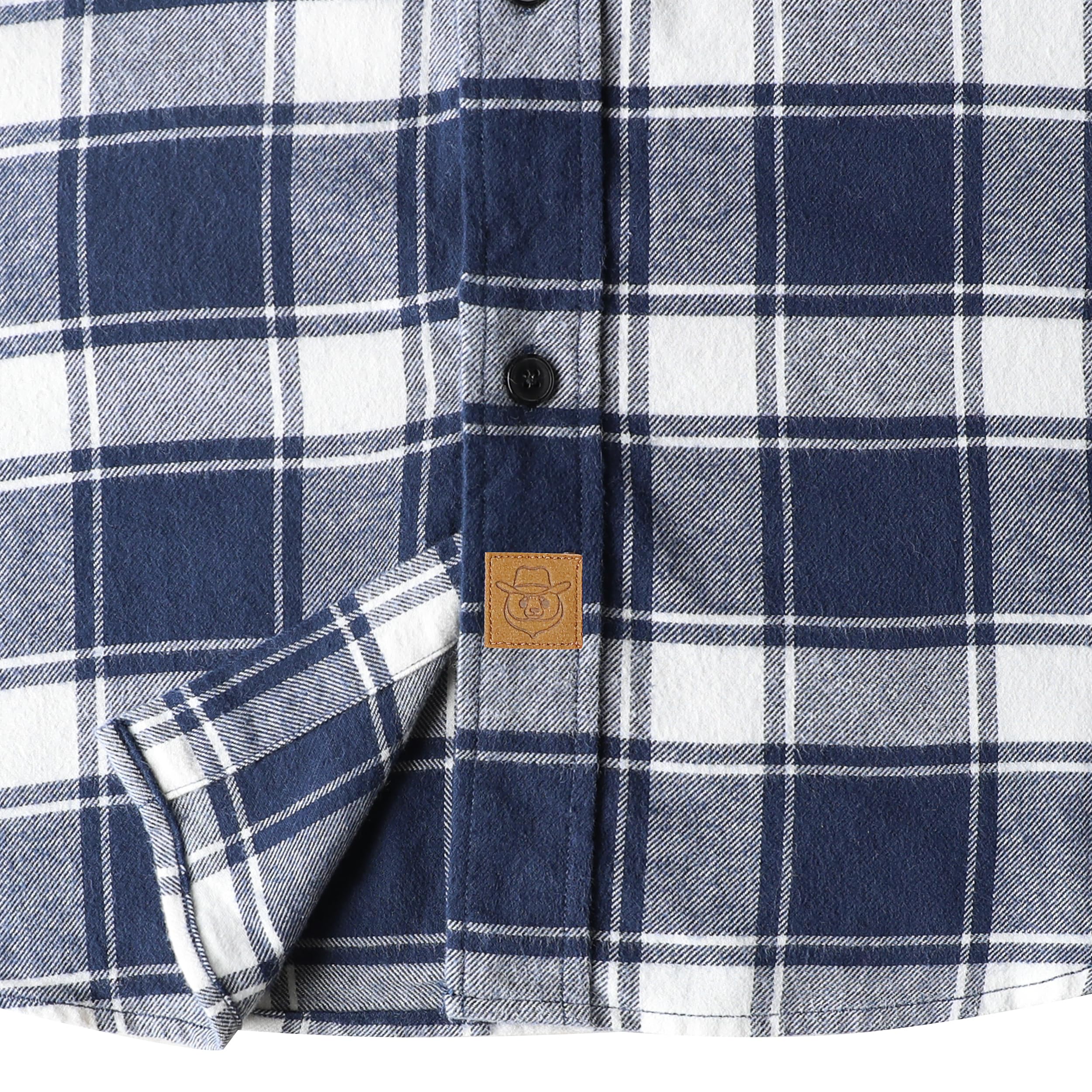 Dubinik® Camicie Flanella Uomo Camicia Flanella Uomo Quadri Camicia a Maniche Lunghe in Pile dalla Regular Fit