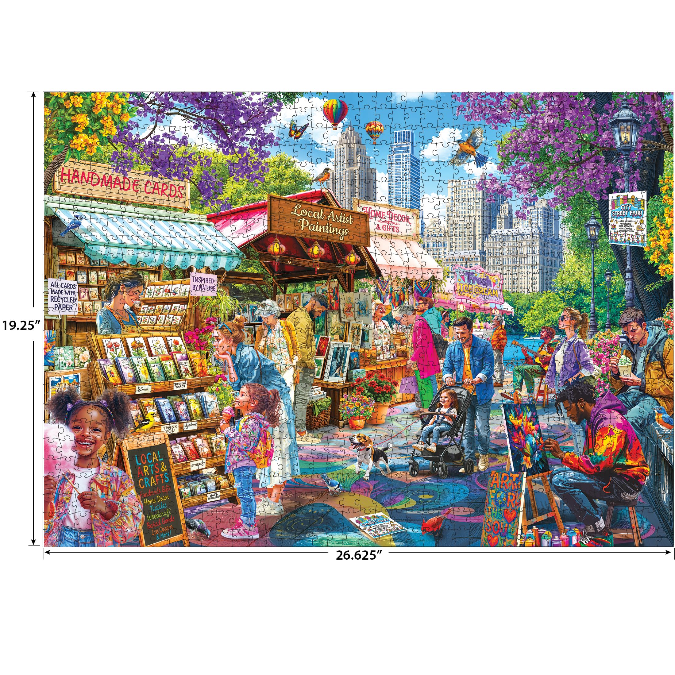 Amazon.com: RoseArt Kodak Premium City Street Fair 1000 Piece