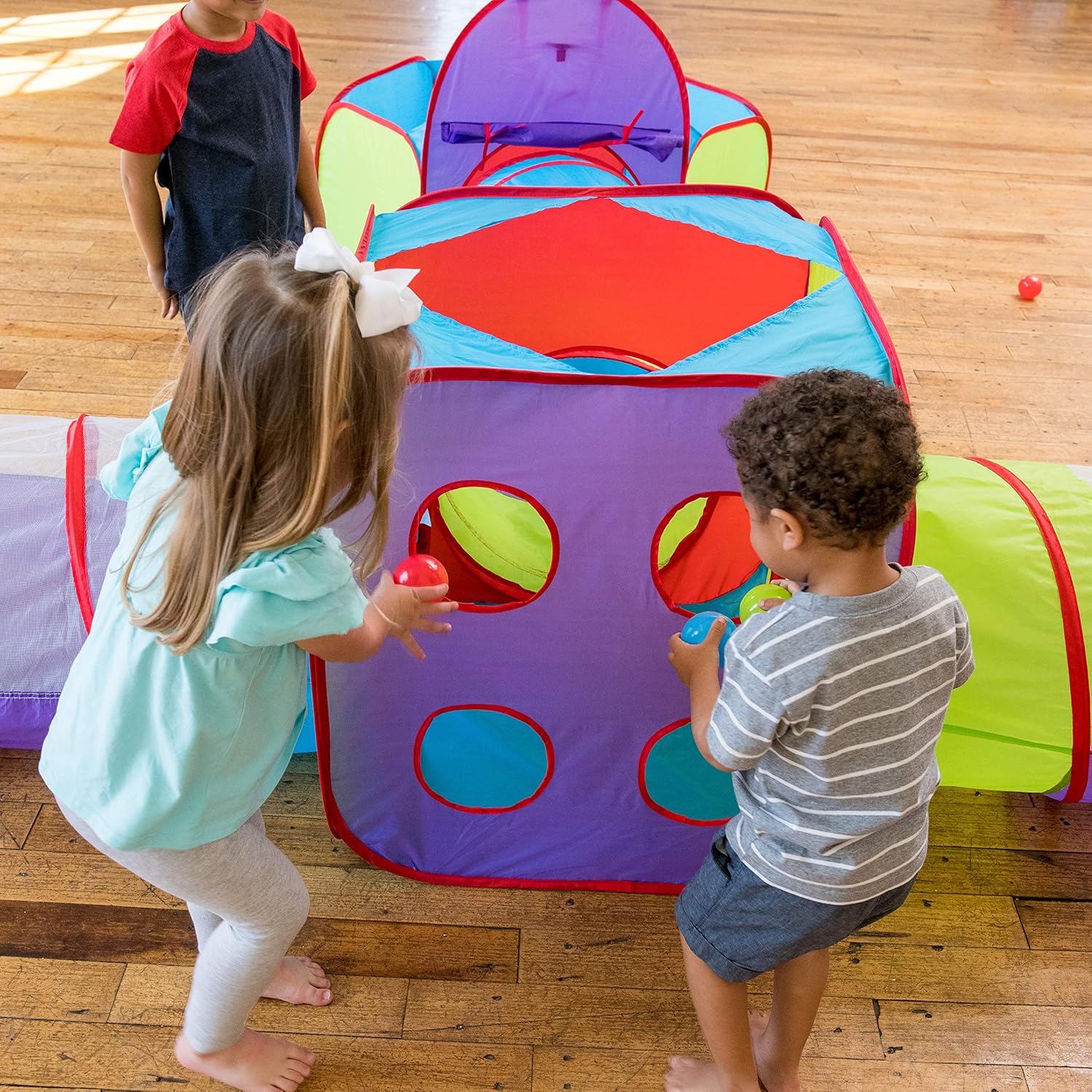7 Piece Pop Up Tent with Bonus Play Balls - Play Tents with Tunnels and Ball Pit for Kids -  Exclusive - Sunny Days Entertainment : Toys & Games