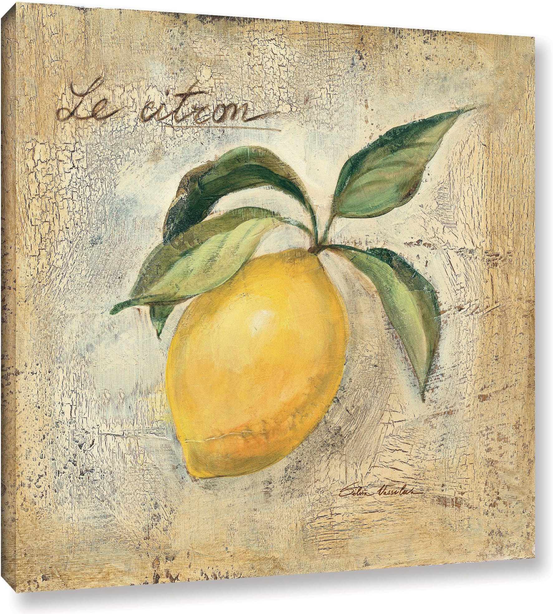 Silvia Vassileva ''Le Citron'' Gallery Wrapped Canvas, 14X14