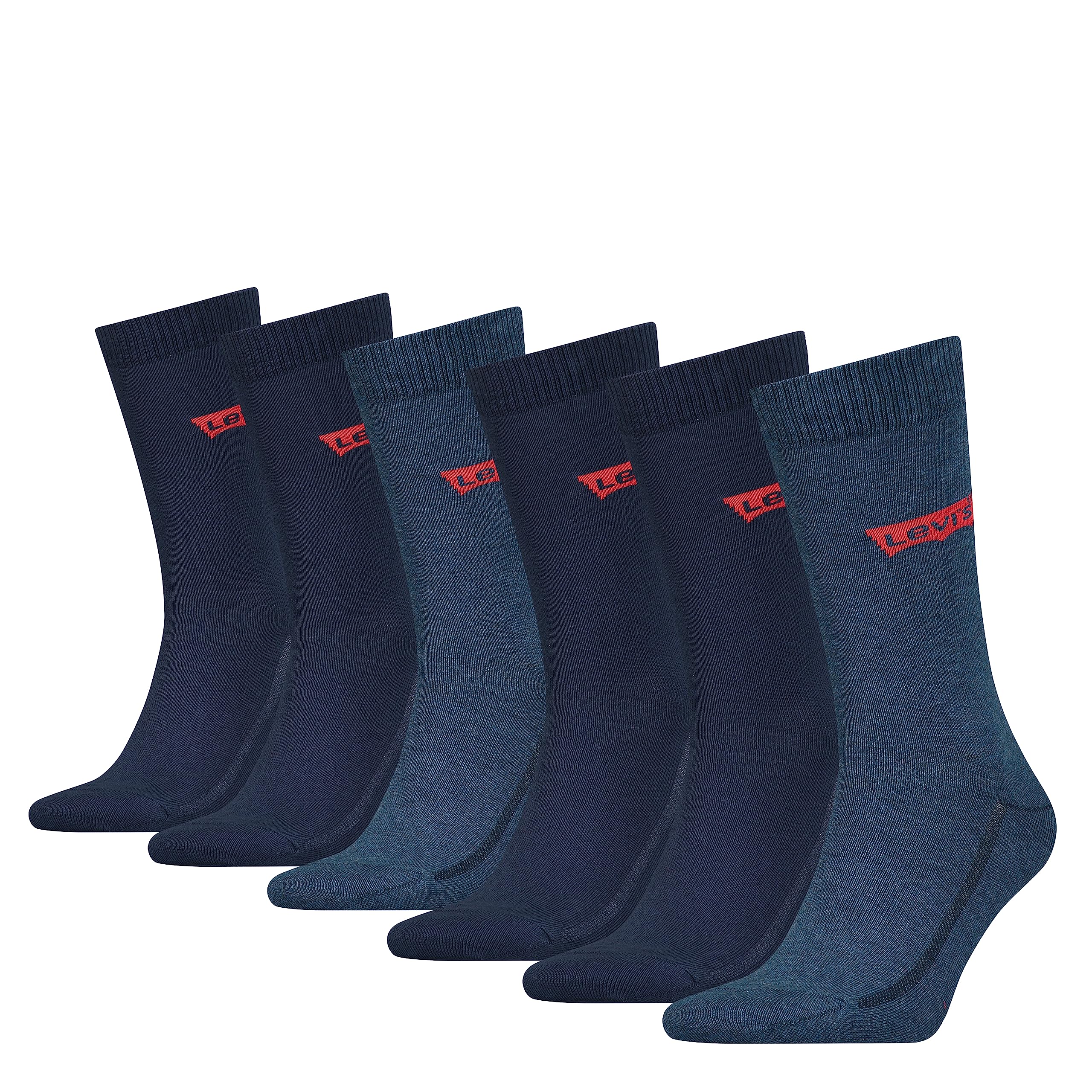 Levi's Unisex Clssc Sock CLSSC SOCK, Denim, 9-11 (Pack of 6)