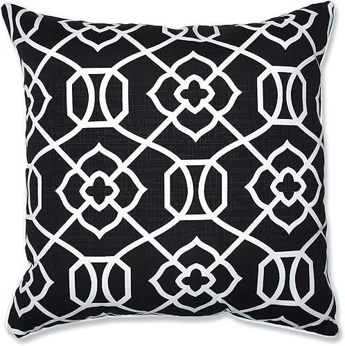 Vista 30 de Pillow Perfect Trellis - Almohadas para interiores y exteriores, 2 unidades, lumbares, 11.5 x 18.5, negro Kirkland negro