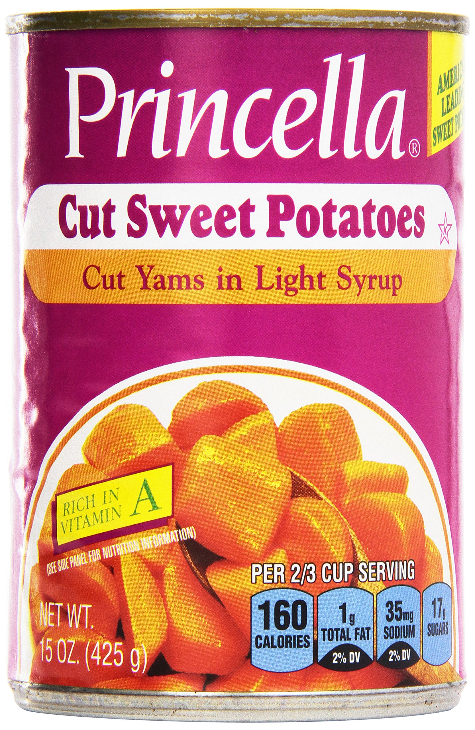 PrincellaCut Yams in Light Syrup 425g (Pack of 3)
