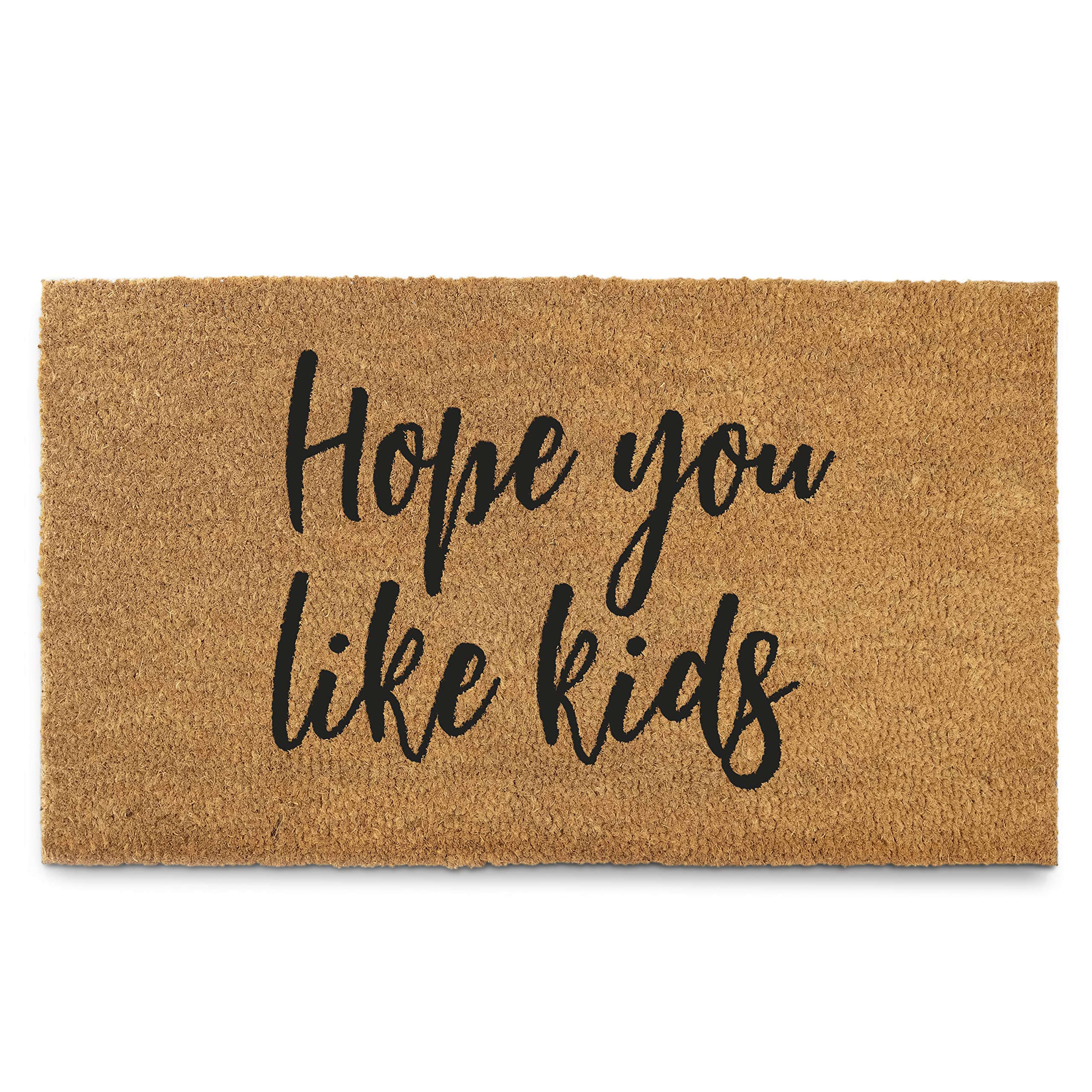 MAINEVENT Hope You Like Kids Doormat 30x17 Inch, Funny Door Mat Outdoor, Funny Welcome Mat for Front Door