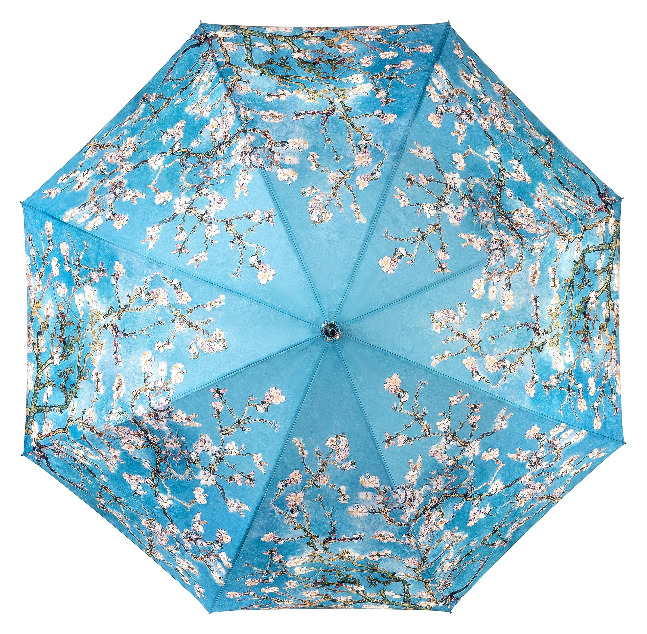 VON LILIENFELD Parasol Vincent van Gogh kwiat migdałów automatyczne rozkładanie i rozkładanie damski parasol stojący, turkusowy