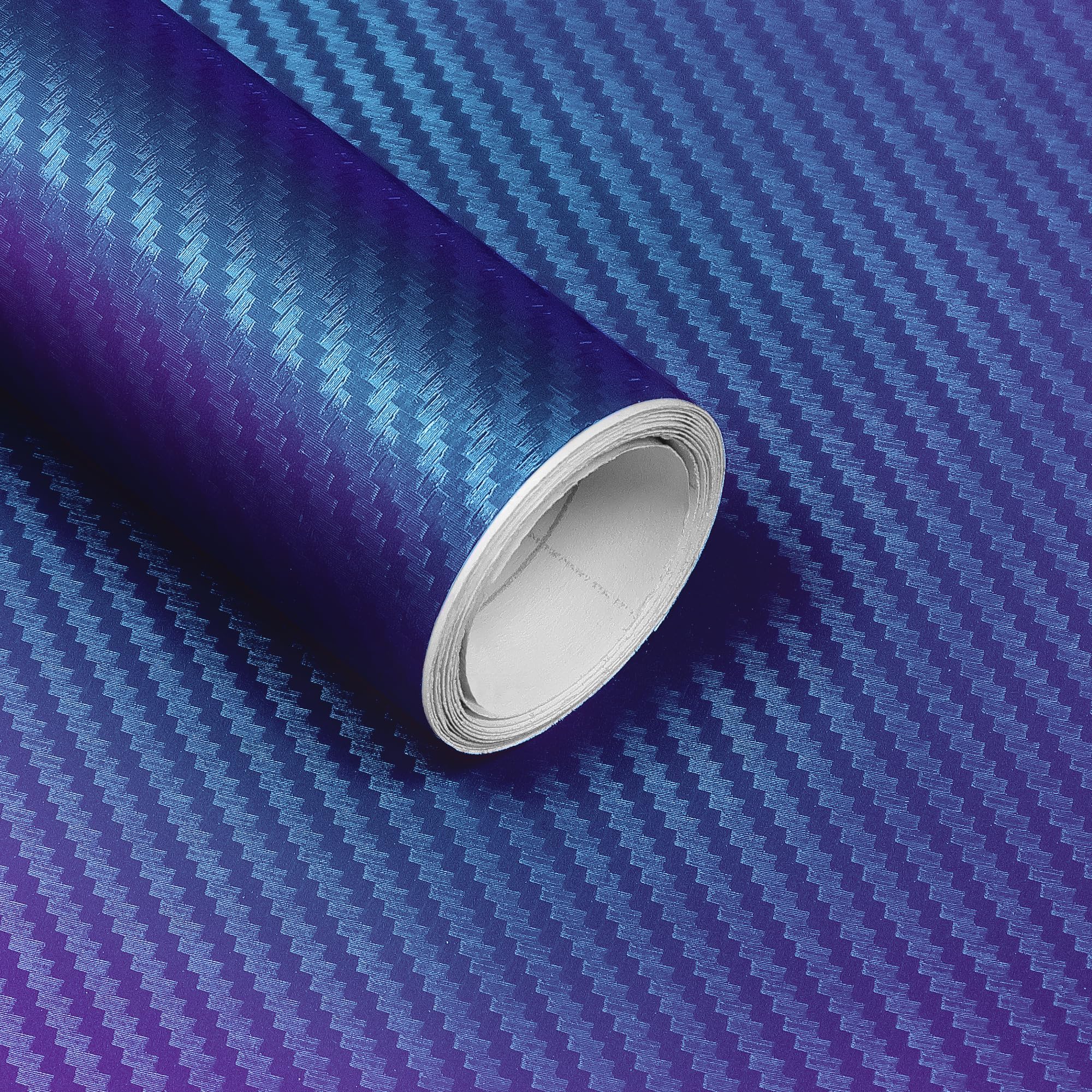 Pellicola Adesiva Auto 3D Viola/Blu - 300x30cm, Effetto Carbonio - Per Decorazione E Protezione - Foto 12