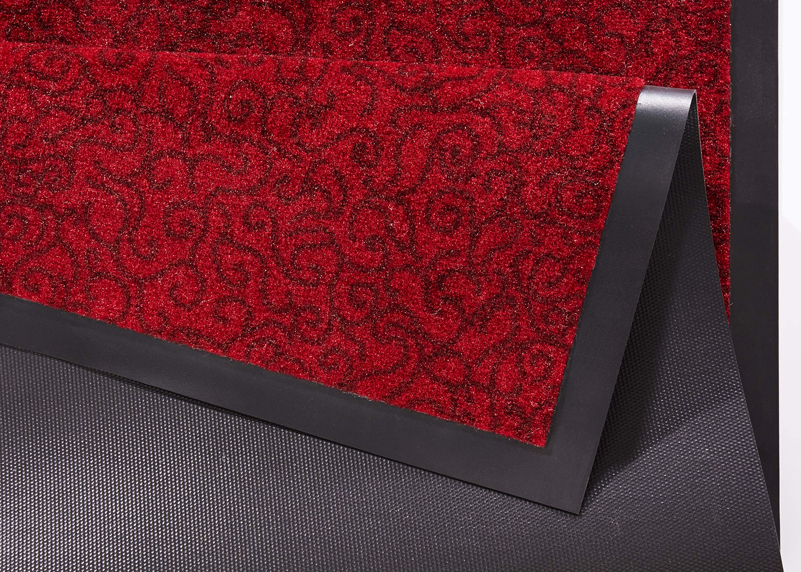 Zala Living Smart Paillasson pour l'intérieur et l'extérieur - 75 x 120 cm - Uni - Lavable et résistant aux intempéries - Antidérapant - pour entrée et extérieur - Rouge